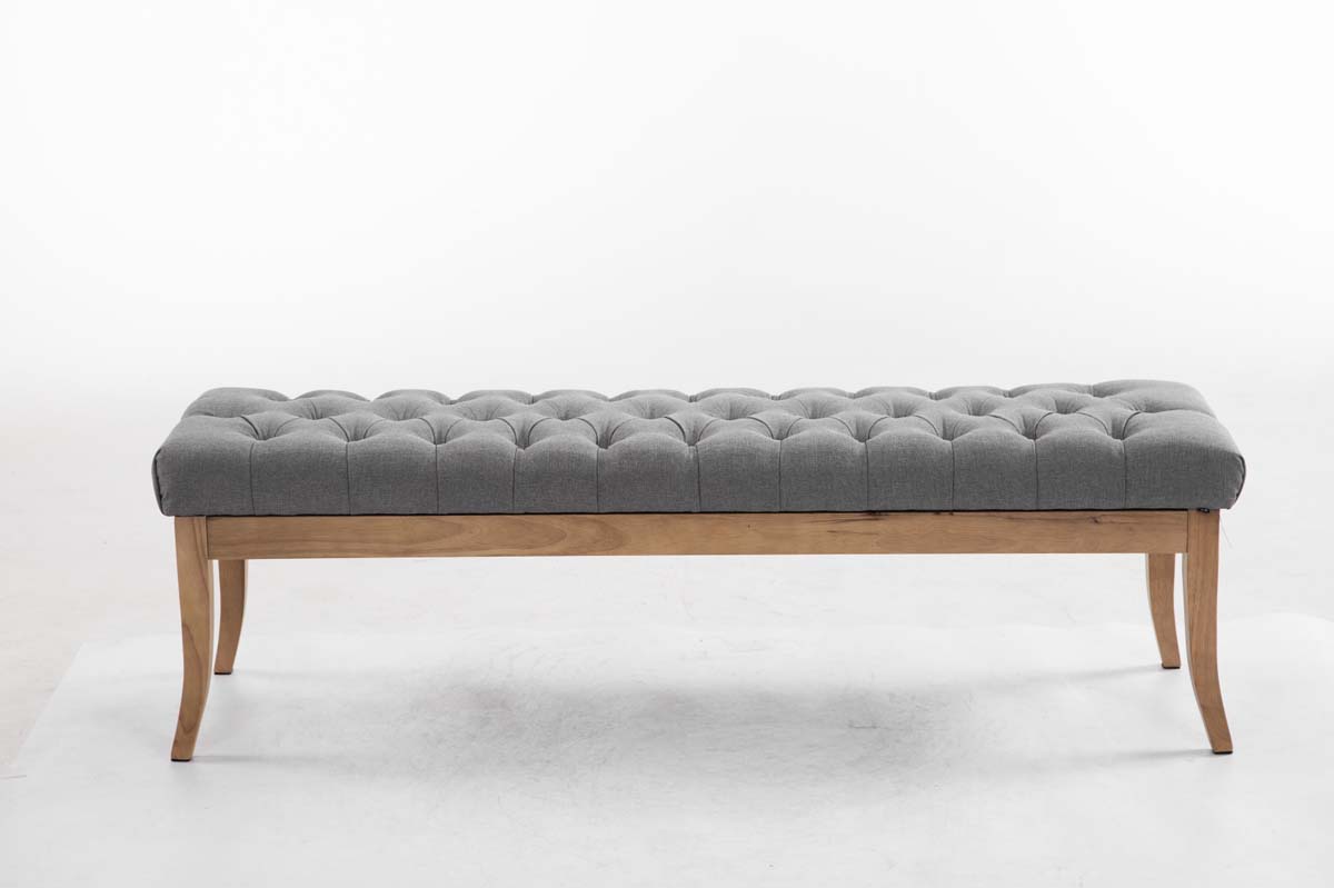 Panca design RAMSES in legno chiaro antico tessuto