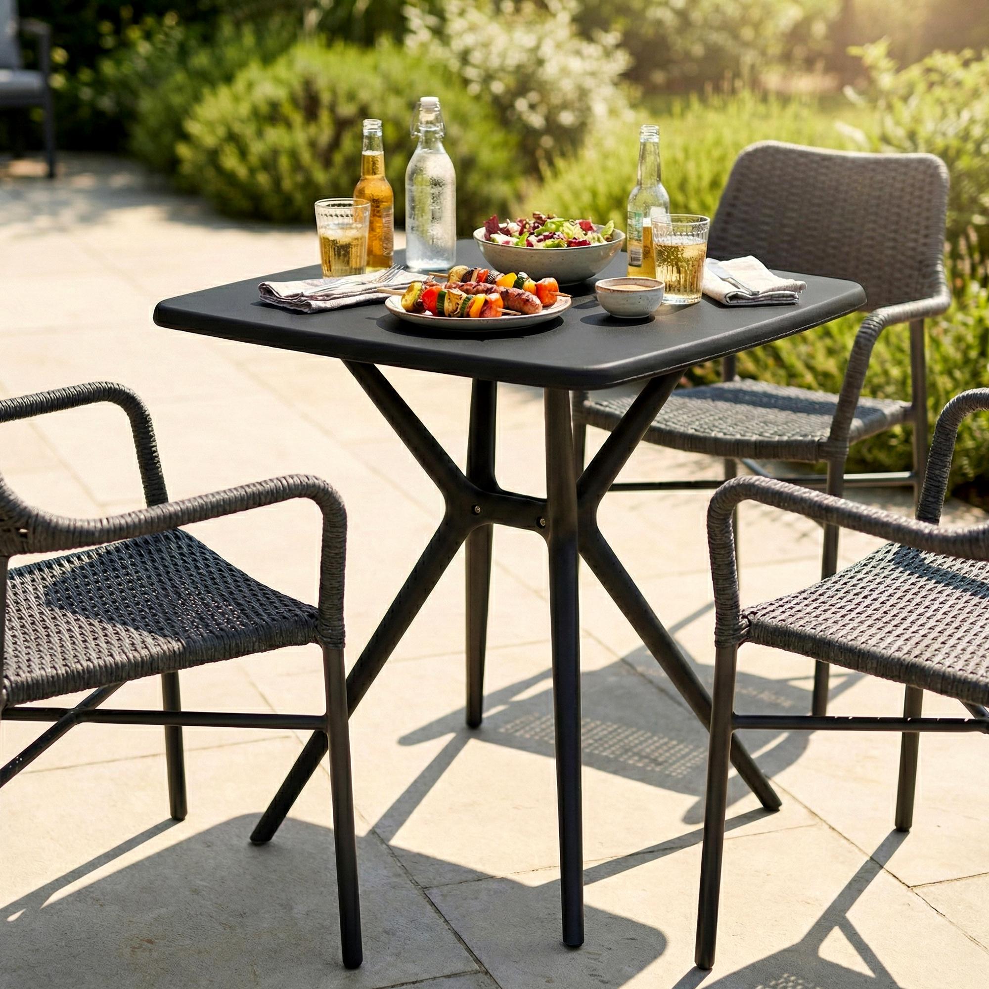 Tavolo da giardino Becky quadrato 72 x 72 cm
