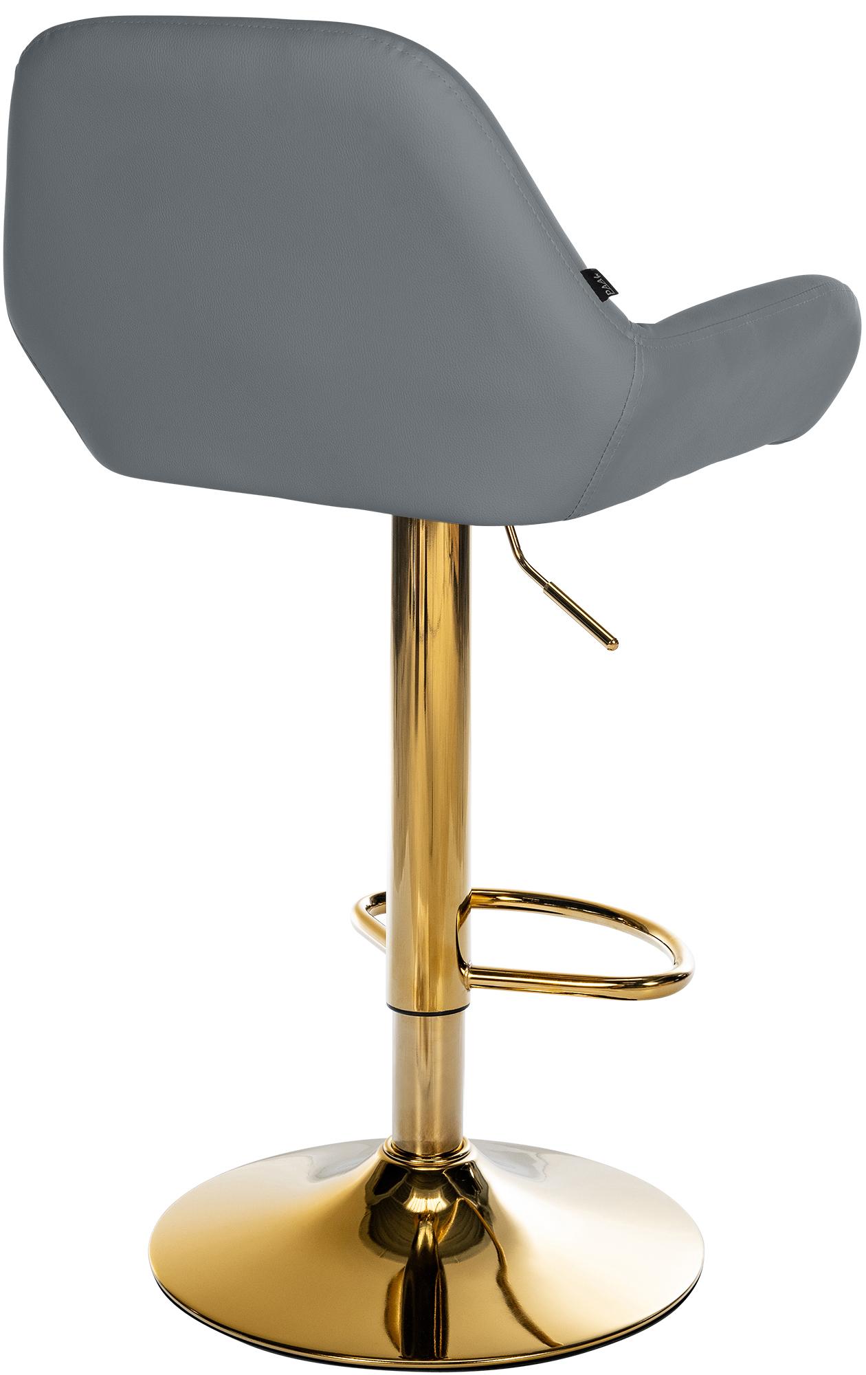 Set di 2 sgabelli da bar Braga in ecopelle oro