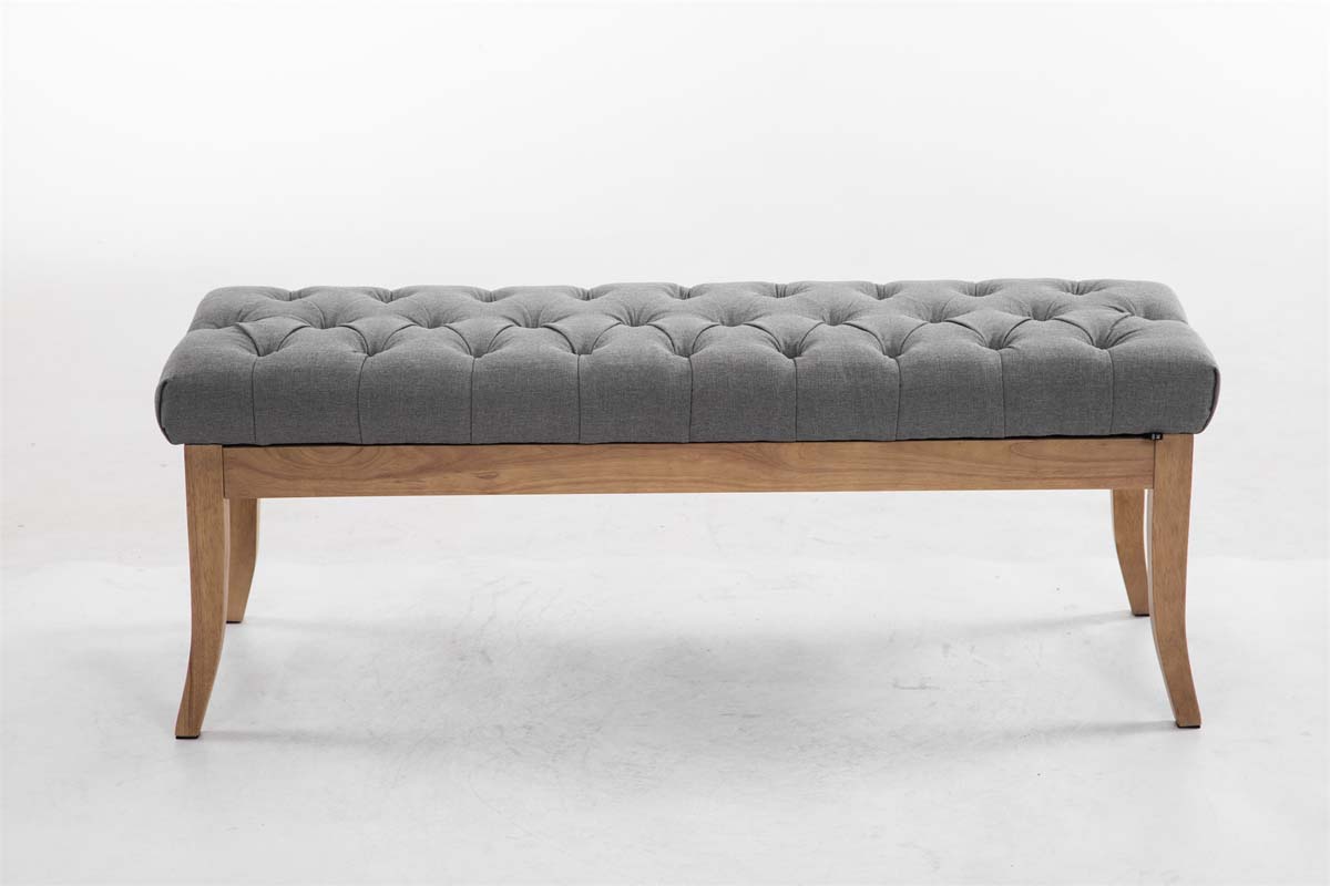 Panca design RAMSES in legno chiaro antico tessuto