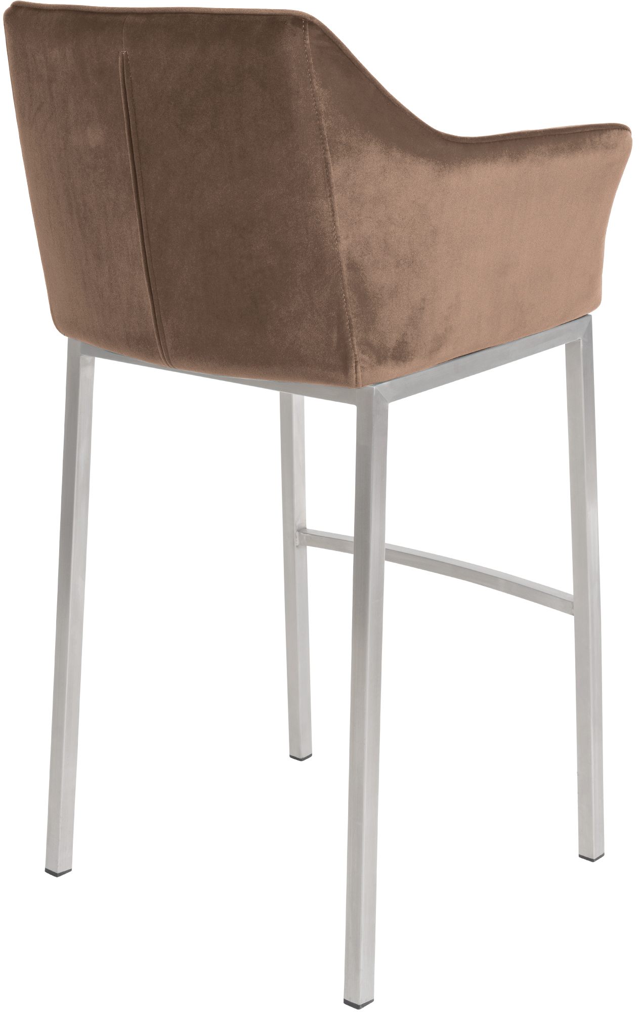 Set di 2 sgabelli bar Damaso in velluto con base a quattro gambe