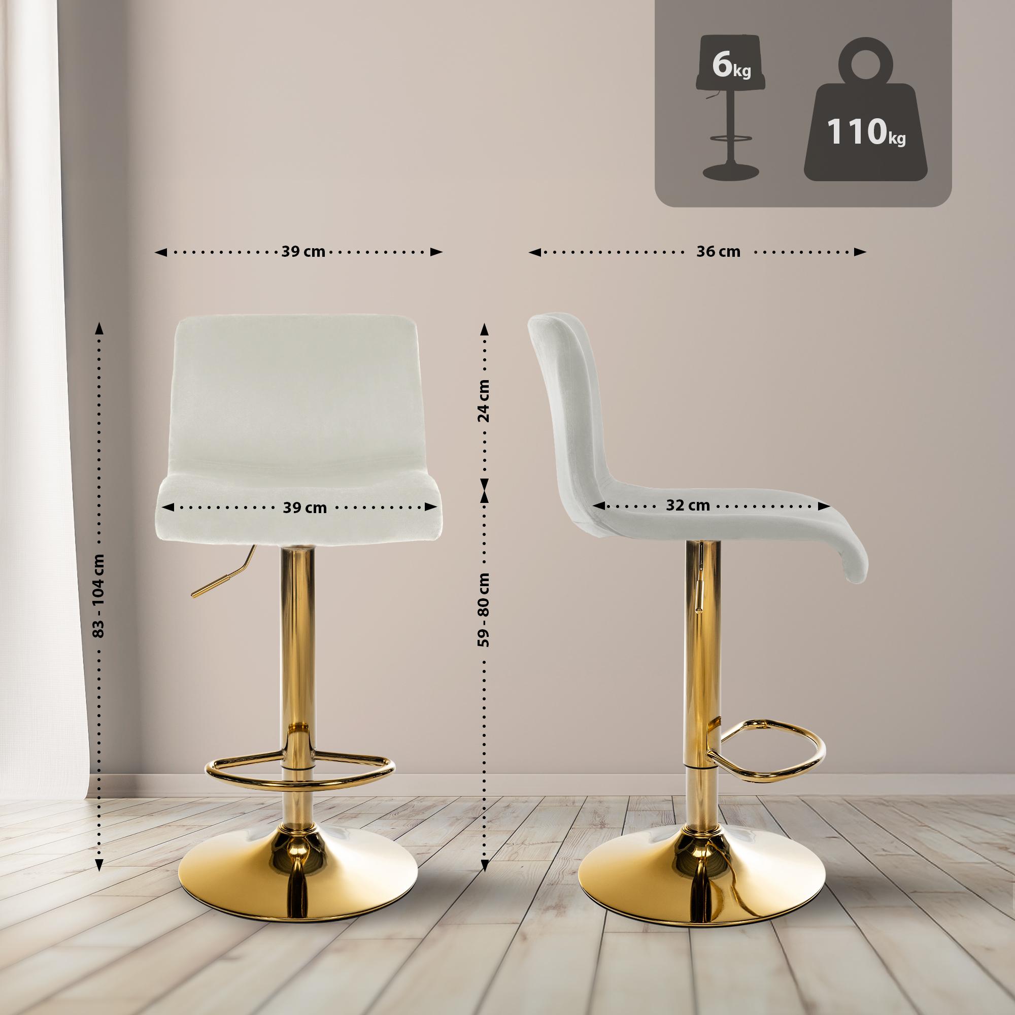 Sgabello Bar Hover in Velluto