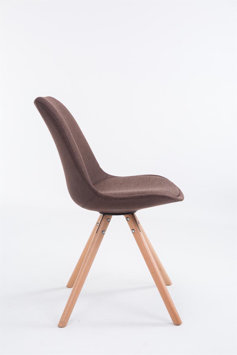 Sedia Toulouse in stoffa gambe tonde