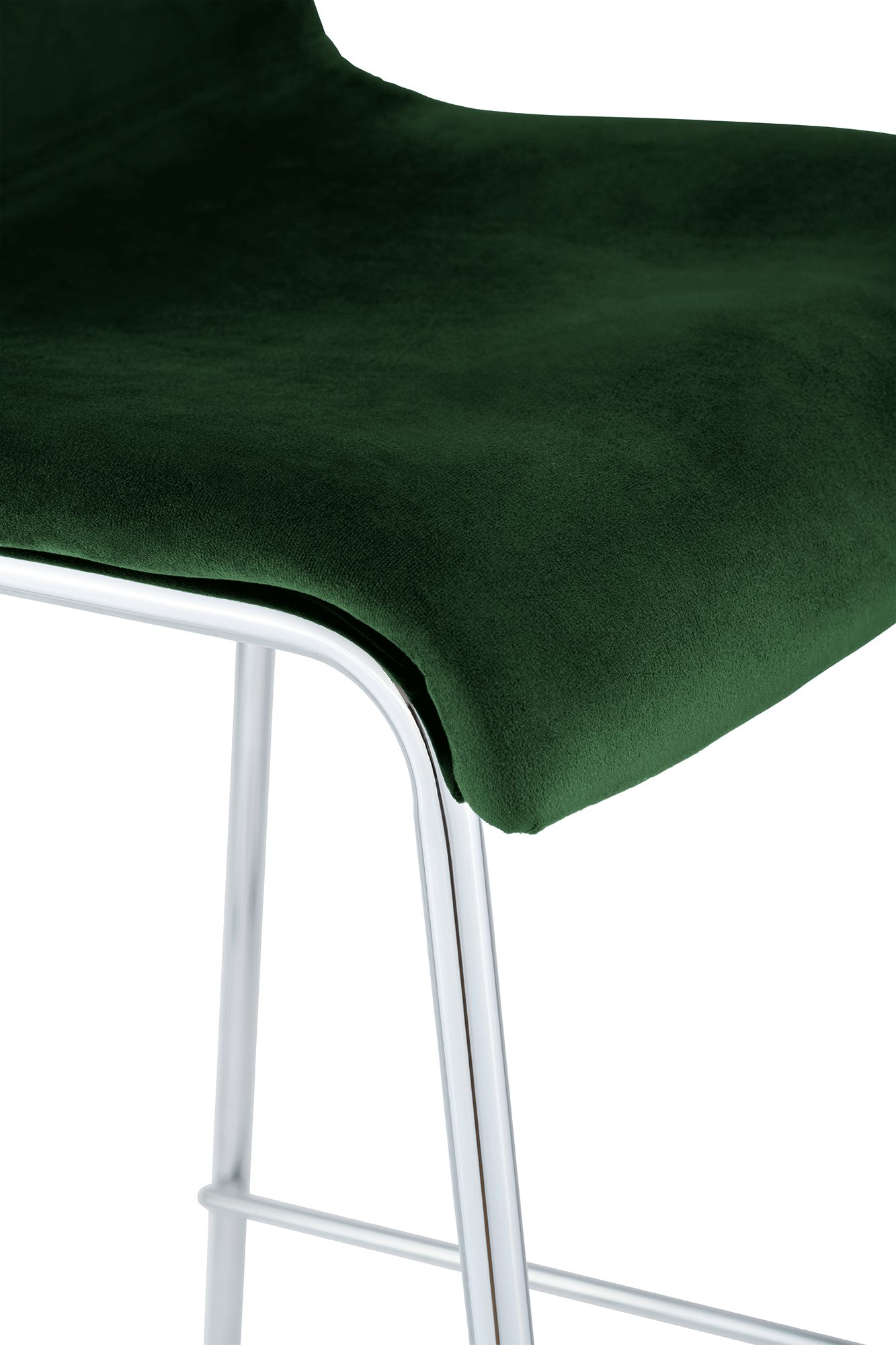 Sgabello da Bar Hover, Velluto, Gambe Cromate