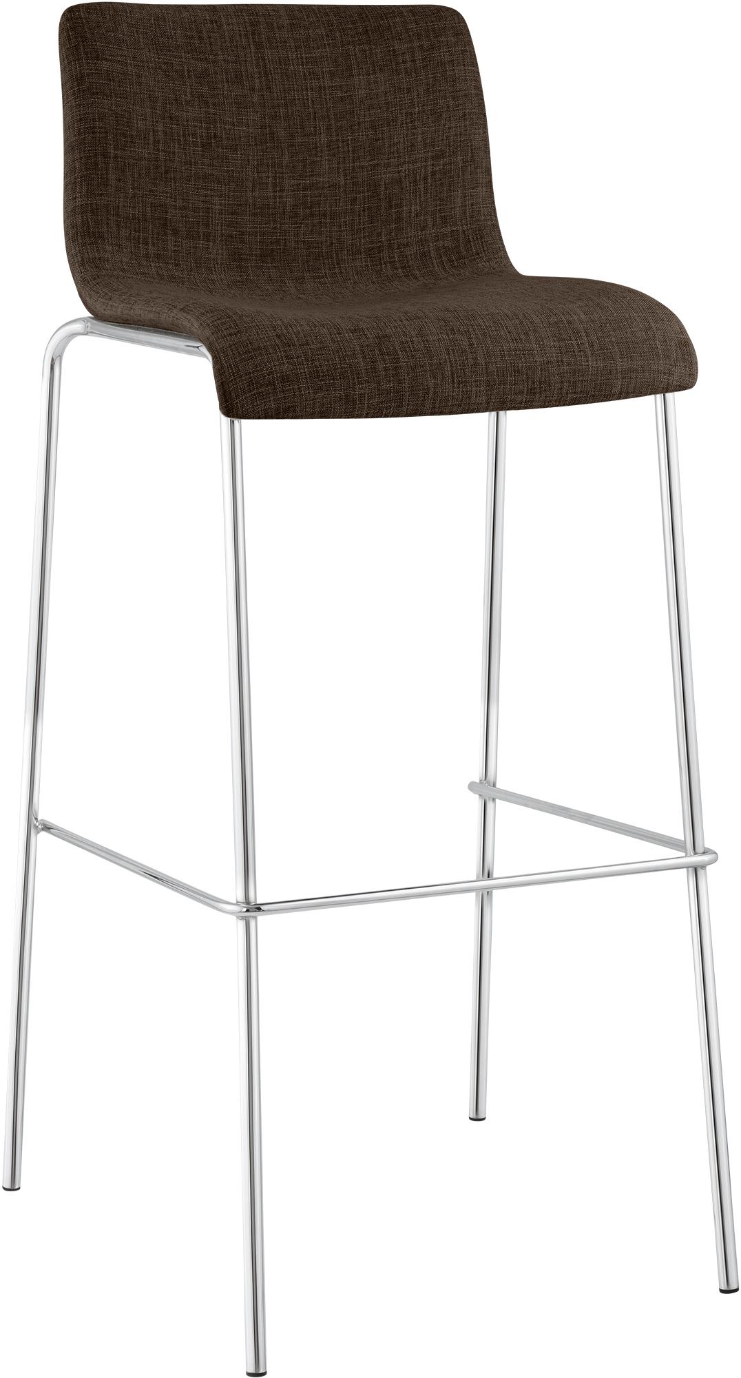 Sgabello da bar Hover in tessuto con base a quattro gambe