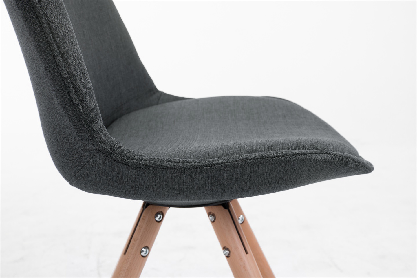 Sedia Toulouse in stoffa gambe tonde