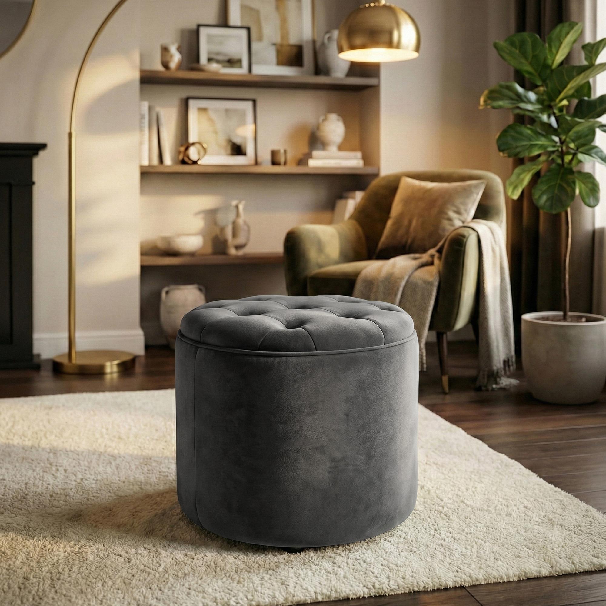 Pouf Pantin in velluto