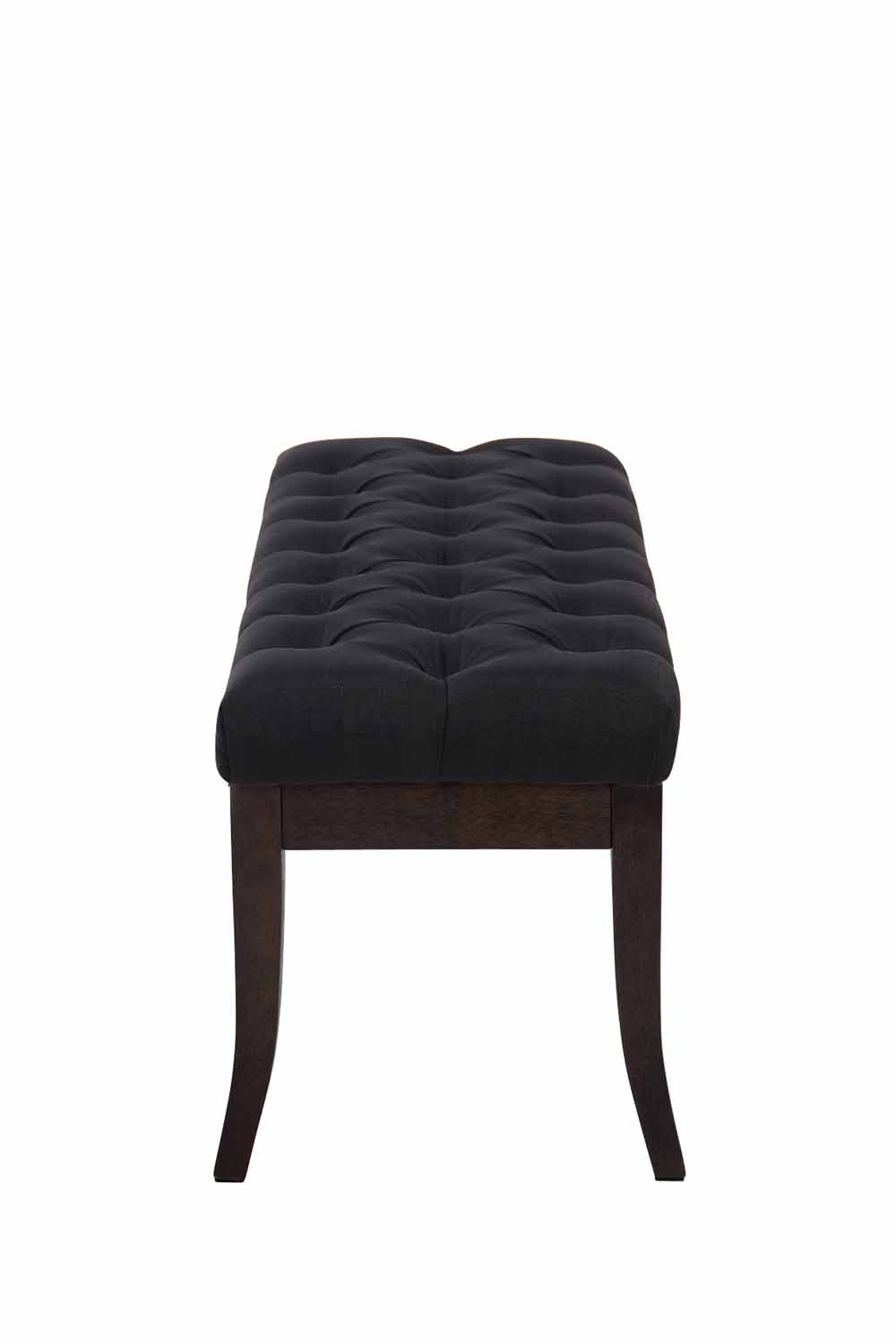 Panca design RAMSES in legno scuro antico e tessuto