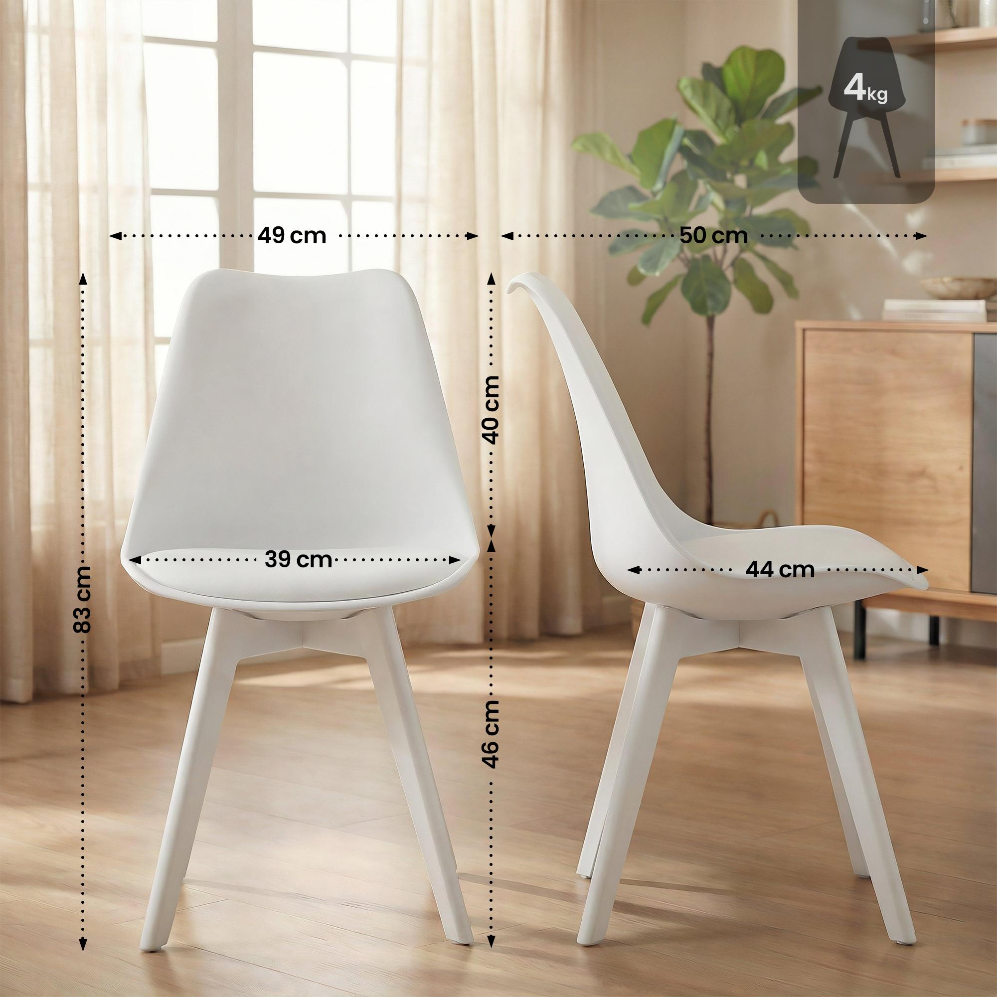 Set 4 sedie da pranzo Linares eleganti e confortevoli per ogni ambiente