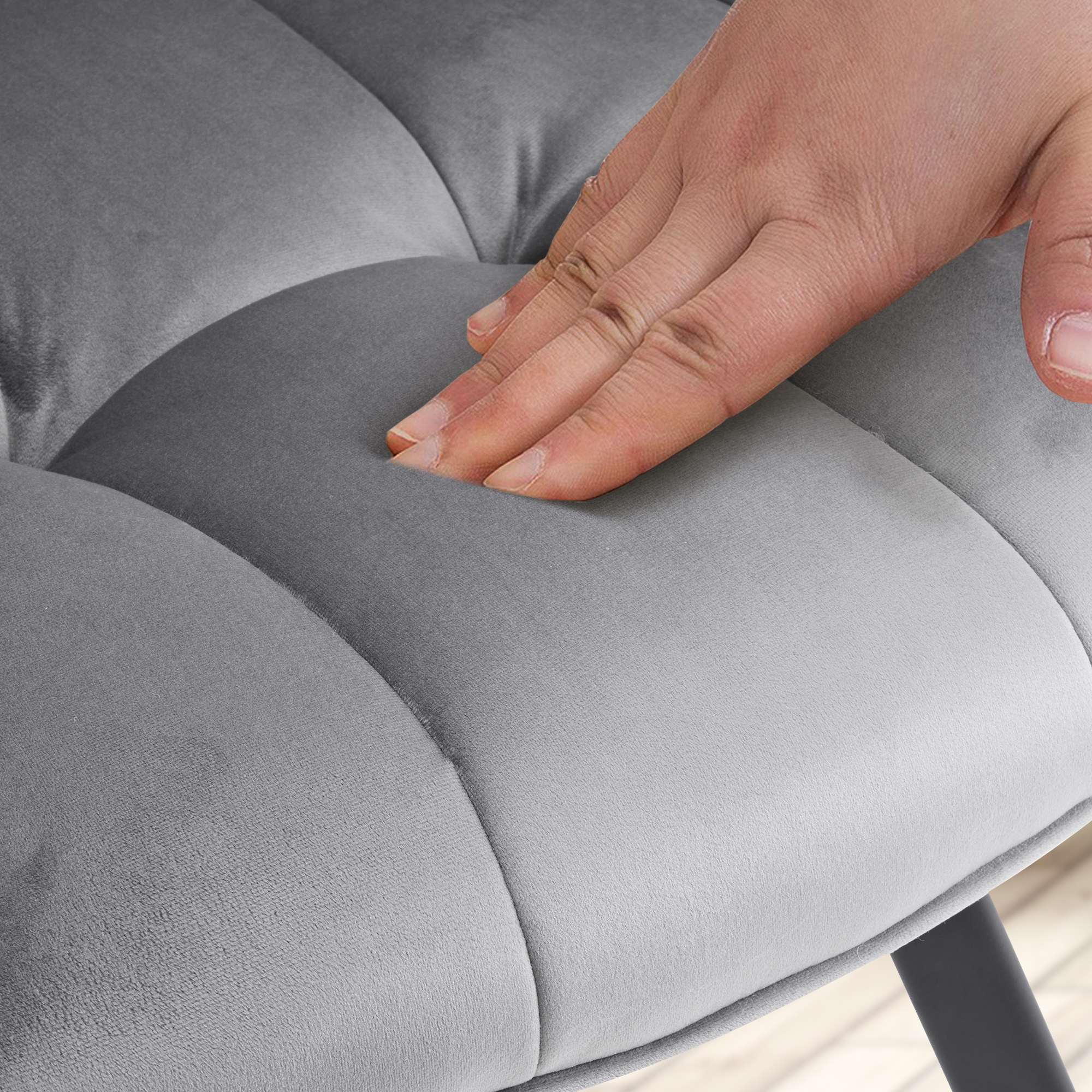 Sedia da pranzo in velluto Jordi