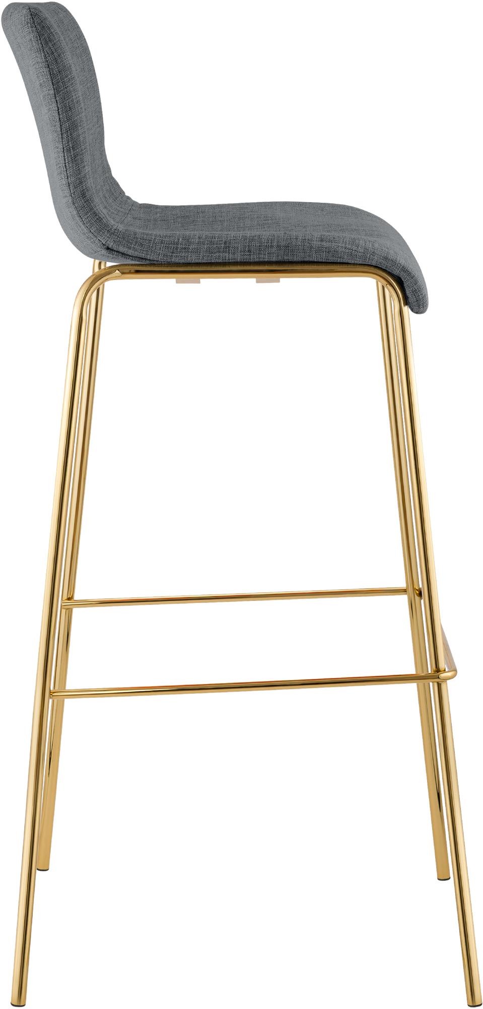 Sgabello Bar Hover Tessuto Base a Quattro Gambe Effetto Oro