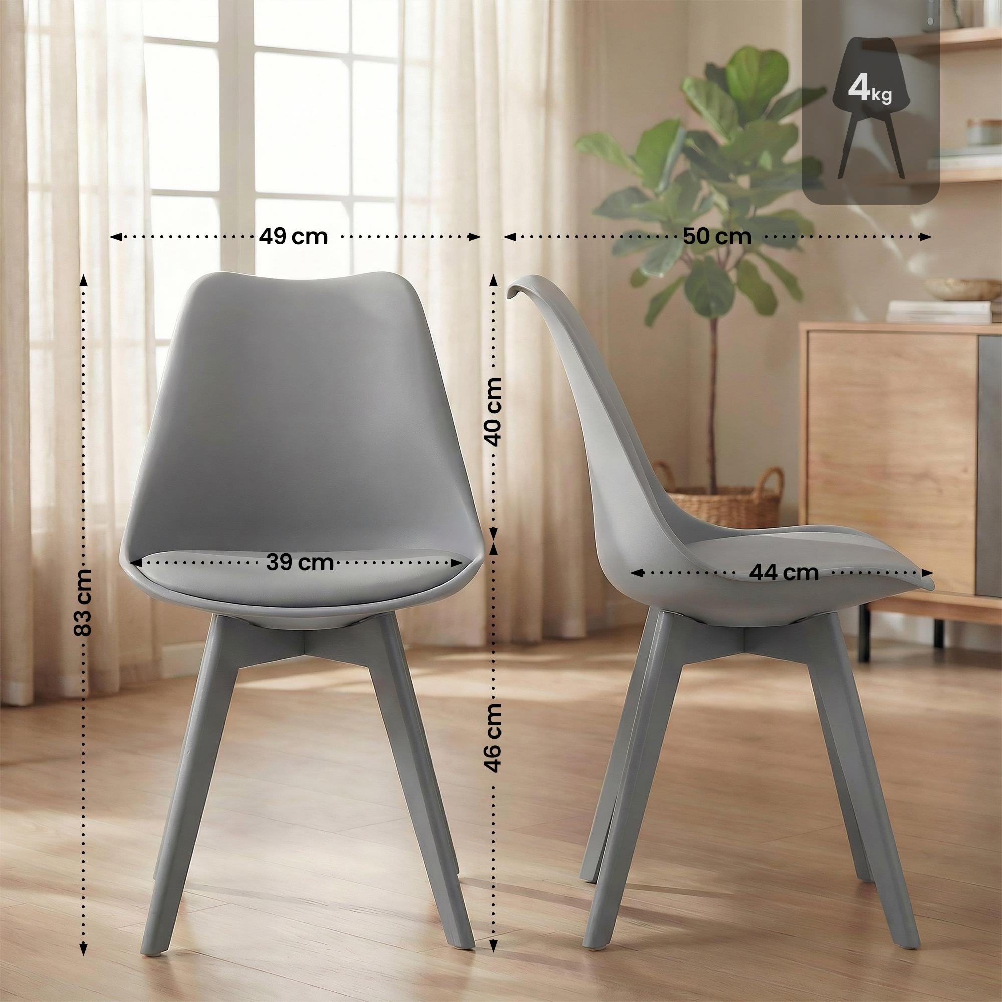 Set 4 sedie da pranzo Linares eleganti e confortevoli per ogni ambiente