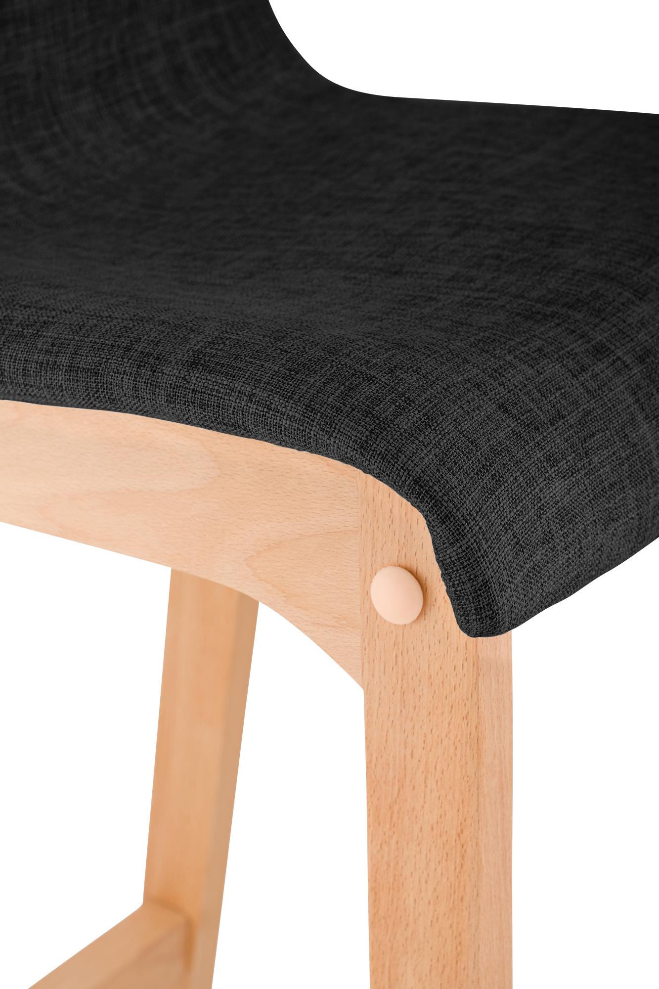 Sgabello da Bar Hover Tessuto Base a Quattro Gambe Natura