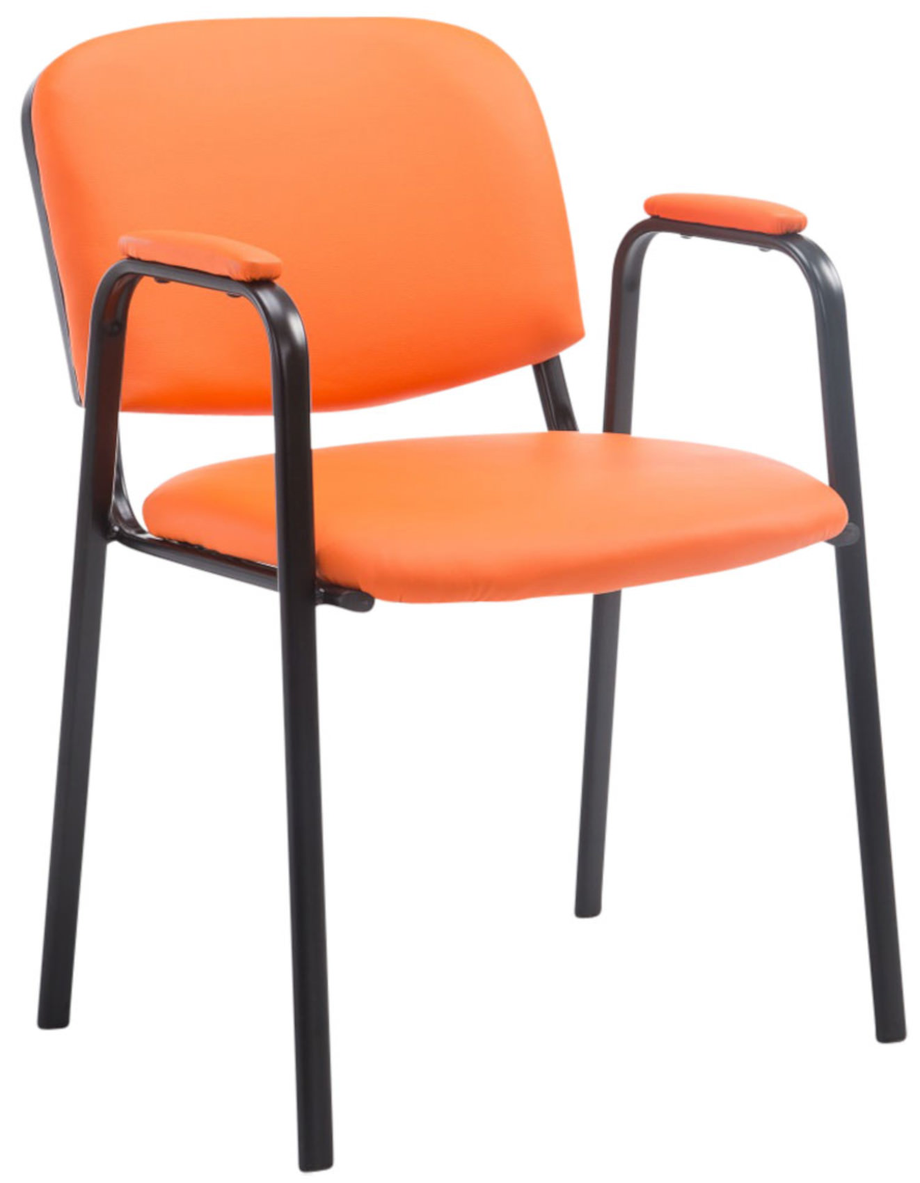 Set di 4 Sedie Impilabili Ken Pro in Ecopelle