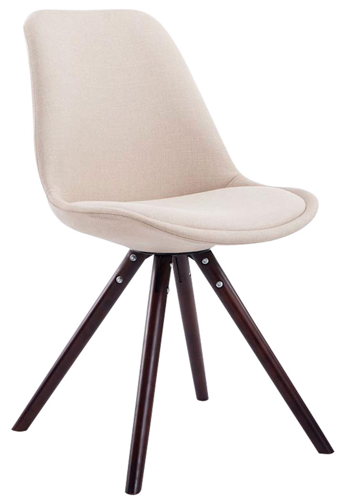 Set di 4 sedie per visitatori Toulouse Fabric Round