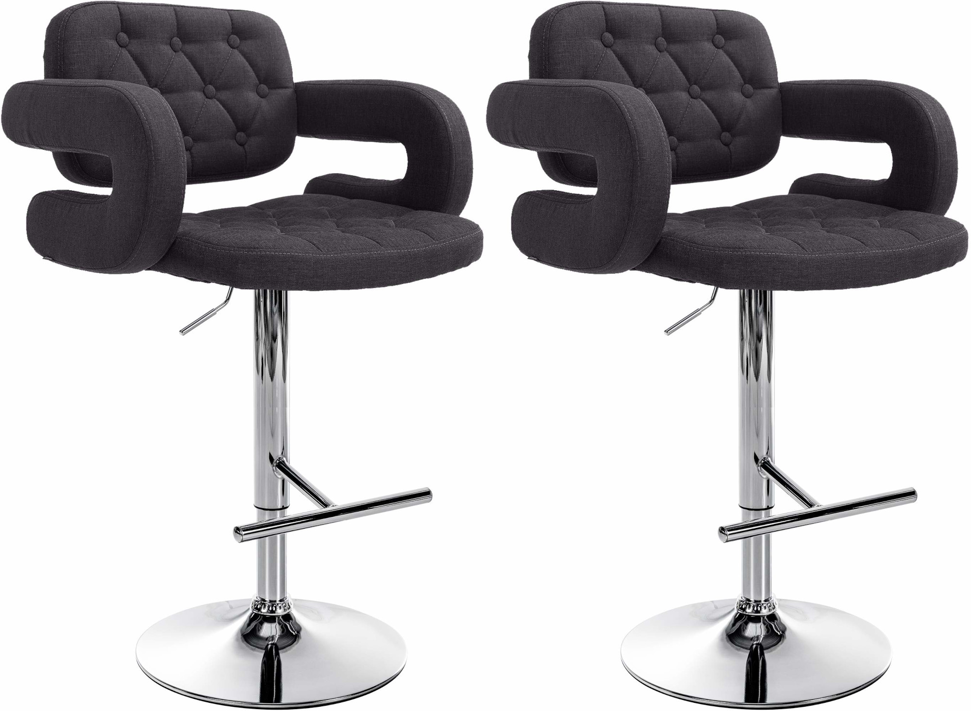 Set 2 Sgabelli Design Dublin In Tessuto