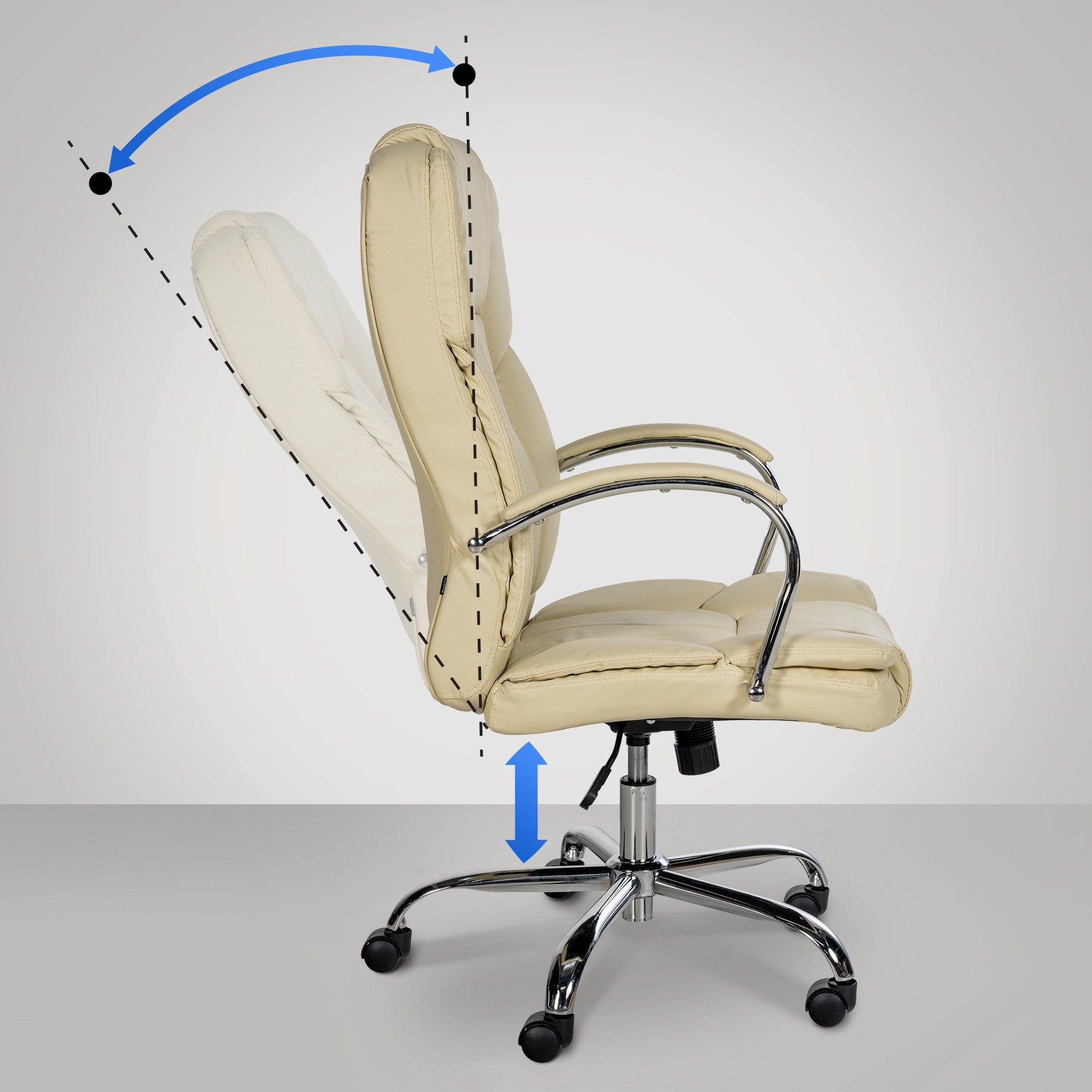 Poltrona ufficio XXL Xanthos in similpelle