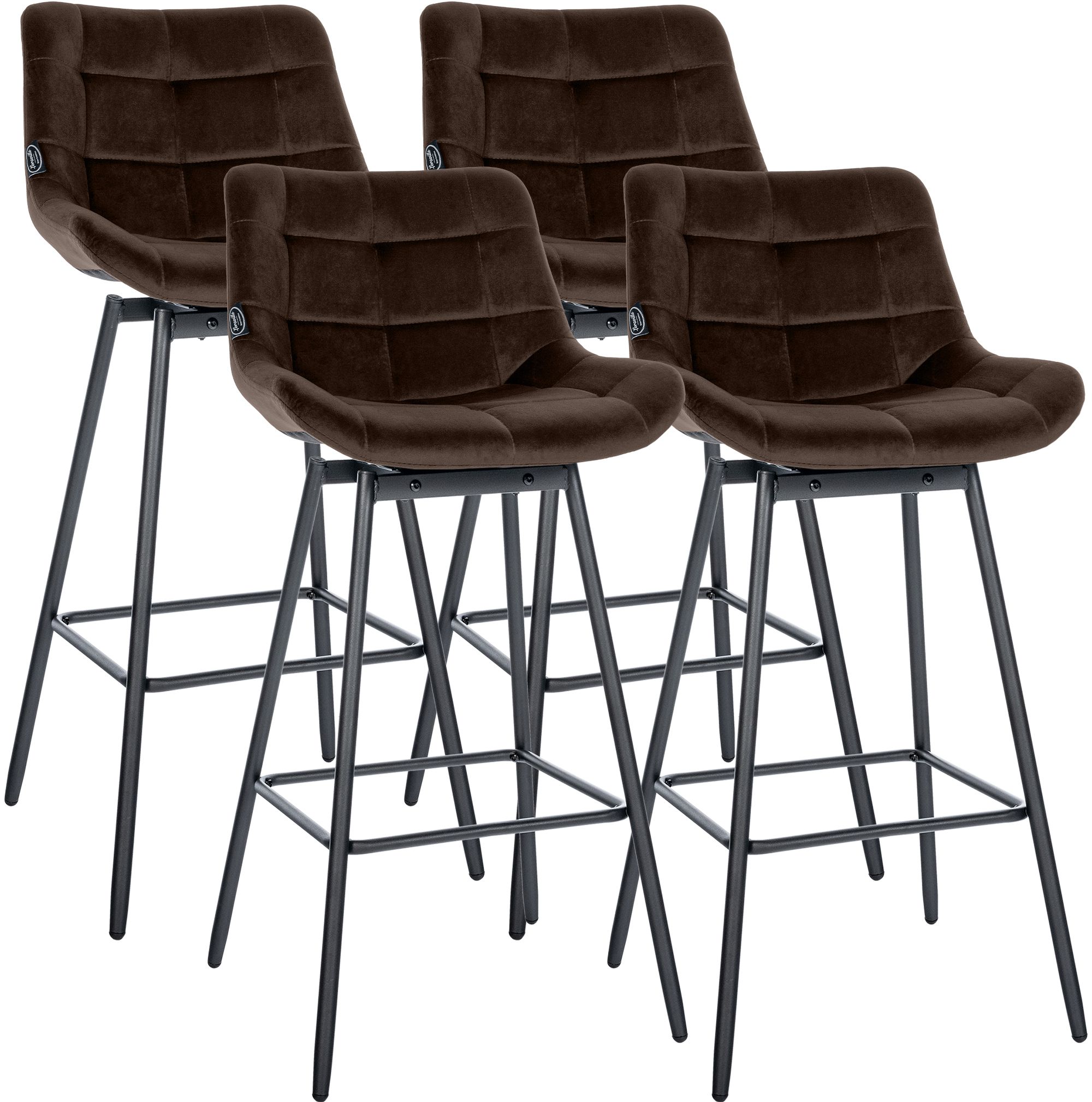Set da 4 sgabelli da bar Weston girevoli