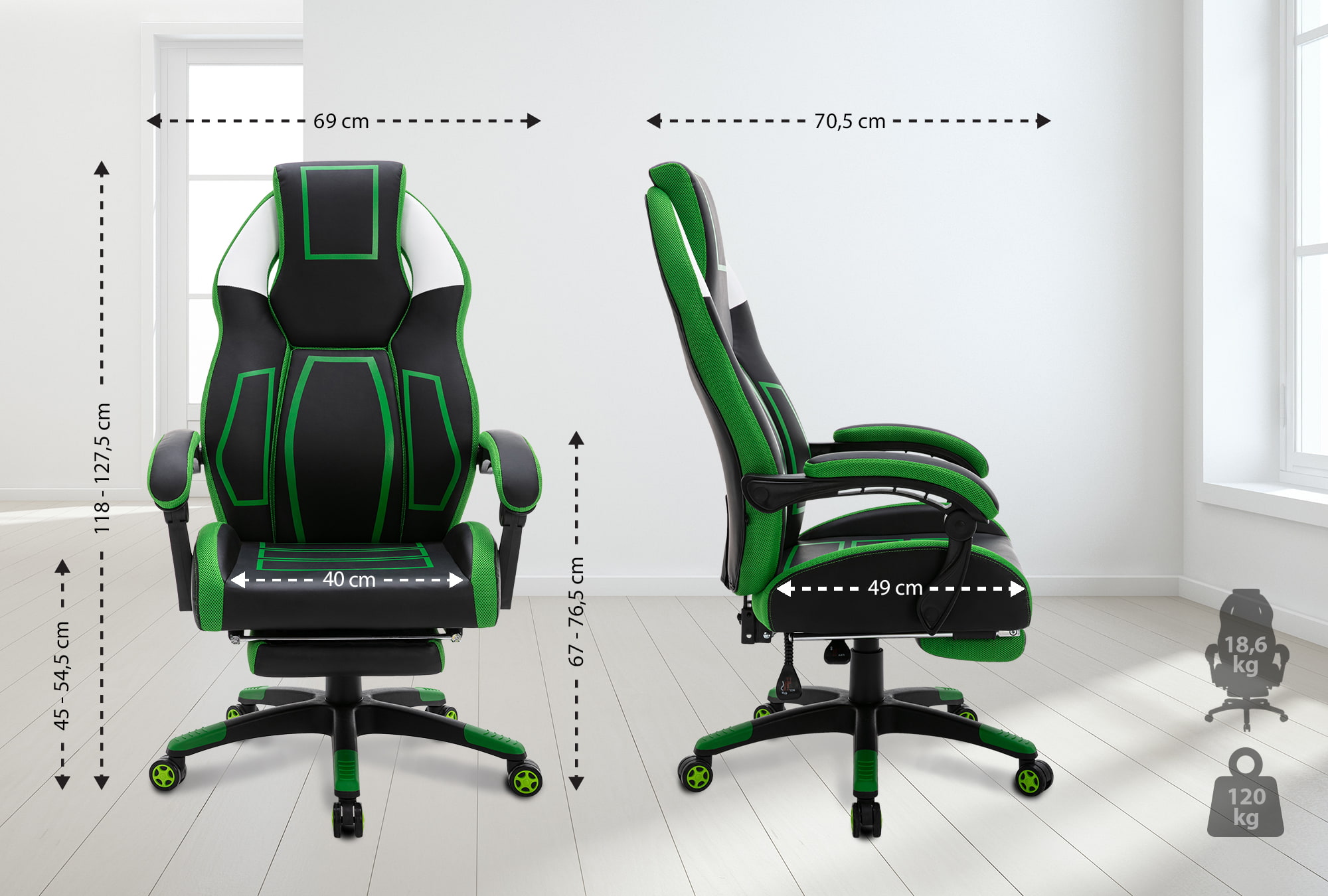 Sedia da ufficio Clovis in similpelle