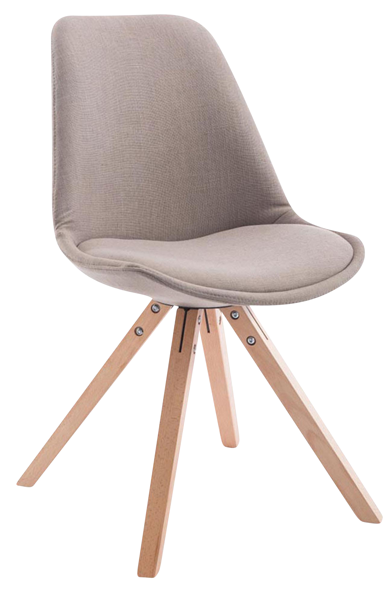Set di 4 sedie per visitatori Toulouse Fabric Square