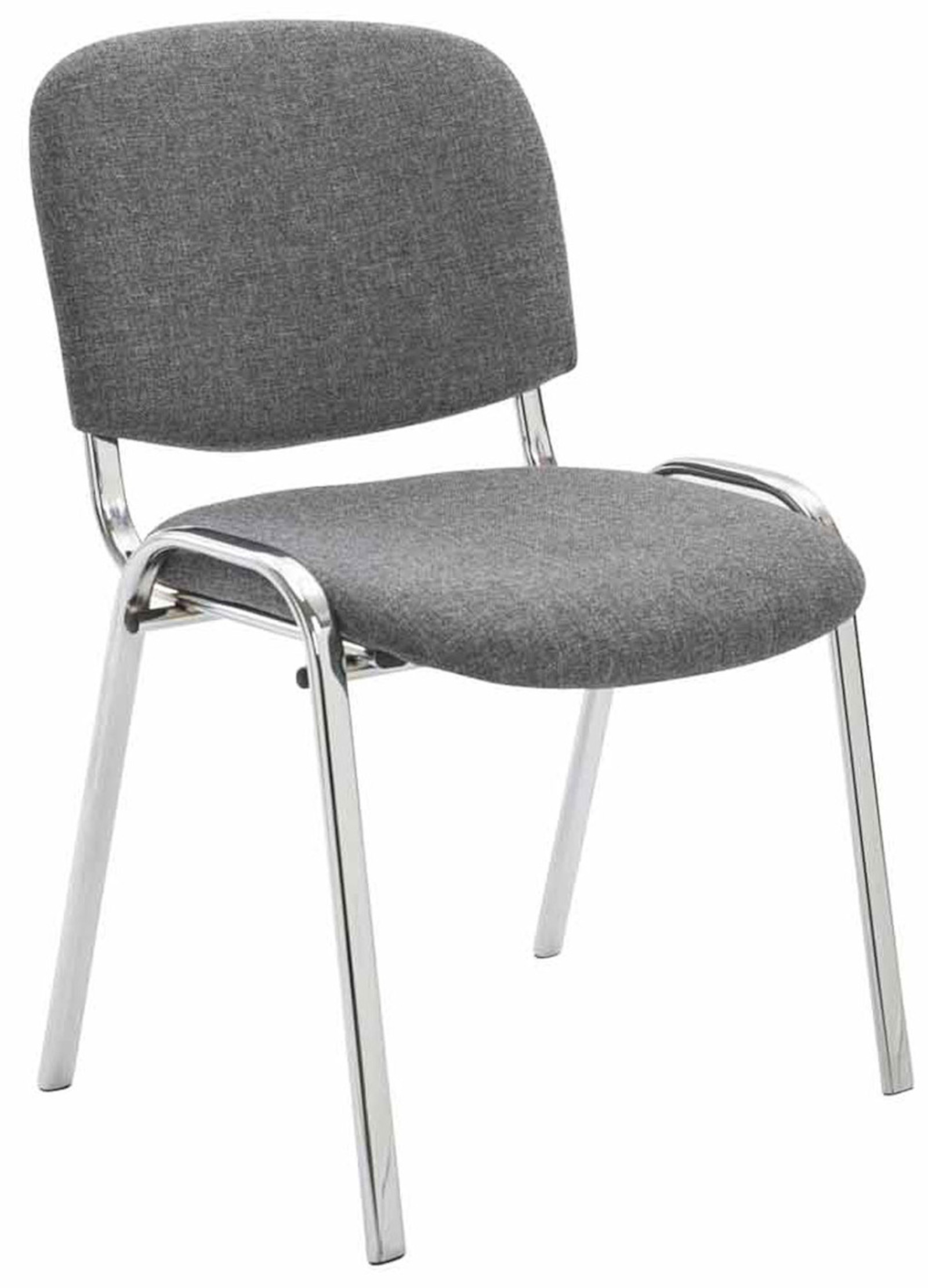 Set di 4 sedie Ken Chrome in tessuto