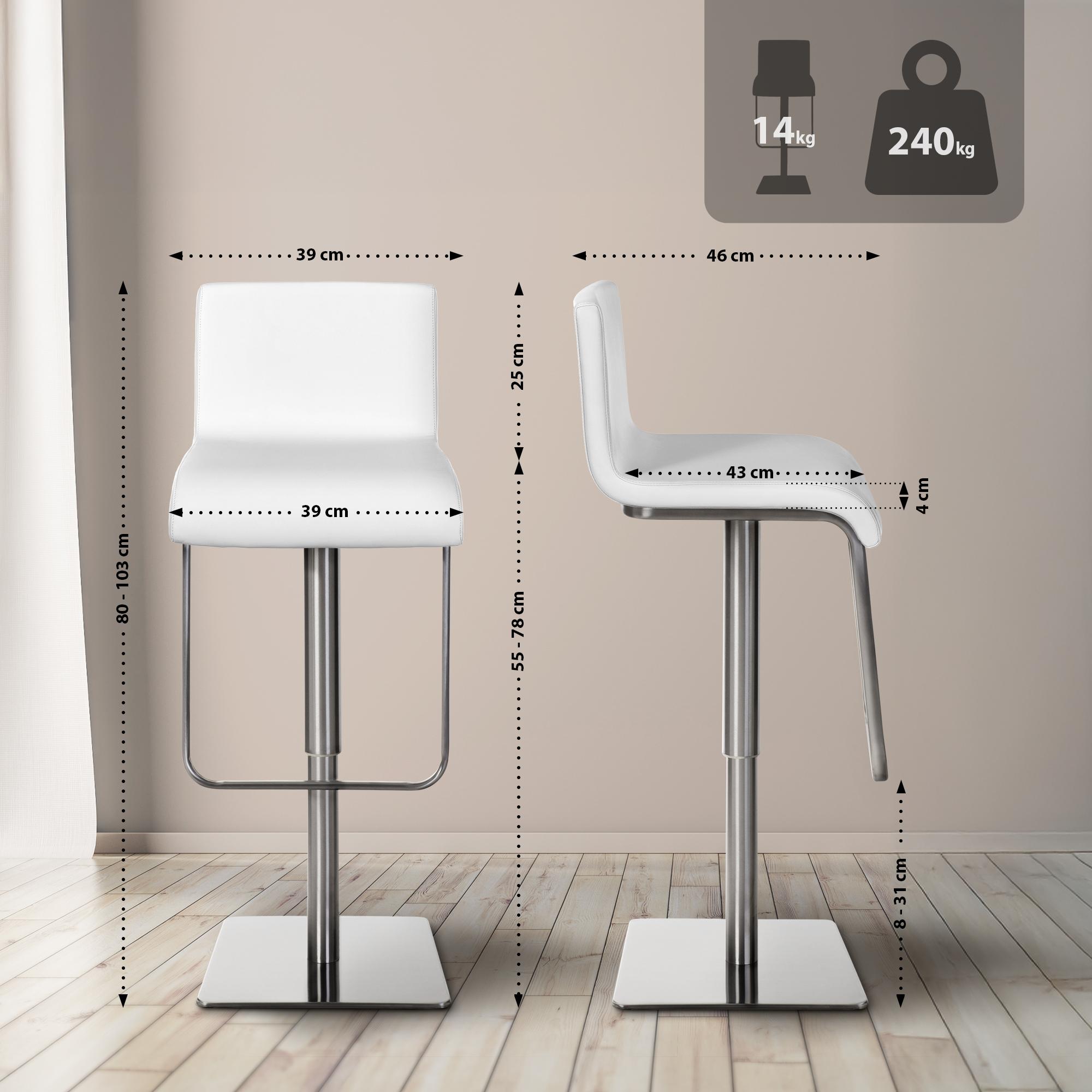 Set di 2 sgabelli da bar Limon rivestimento in similpelle