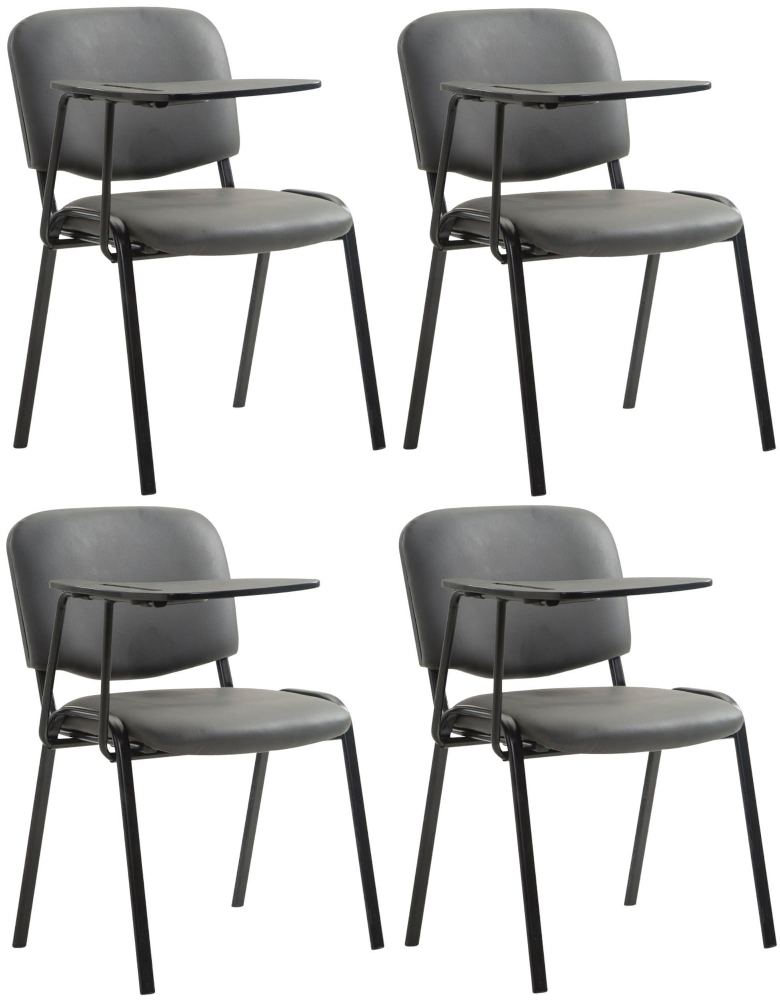 Set di 4 sedie Ken con tavolo pieghevole in similpelle