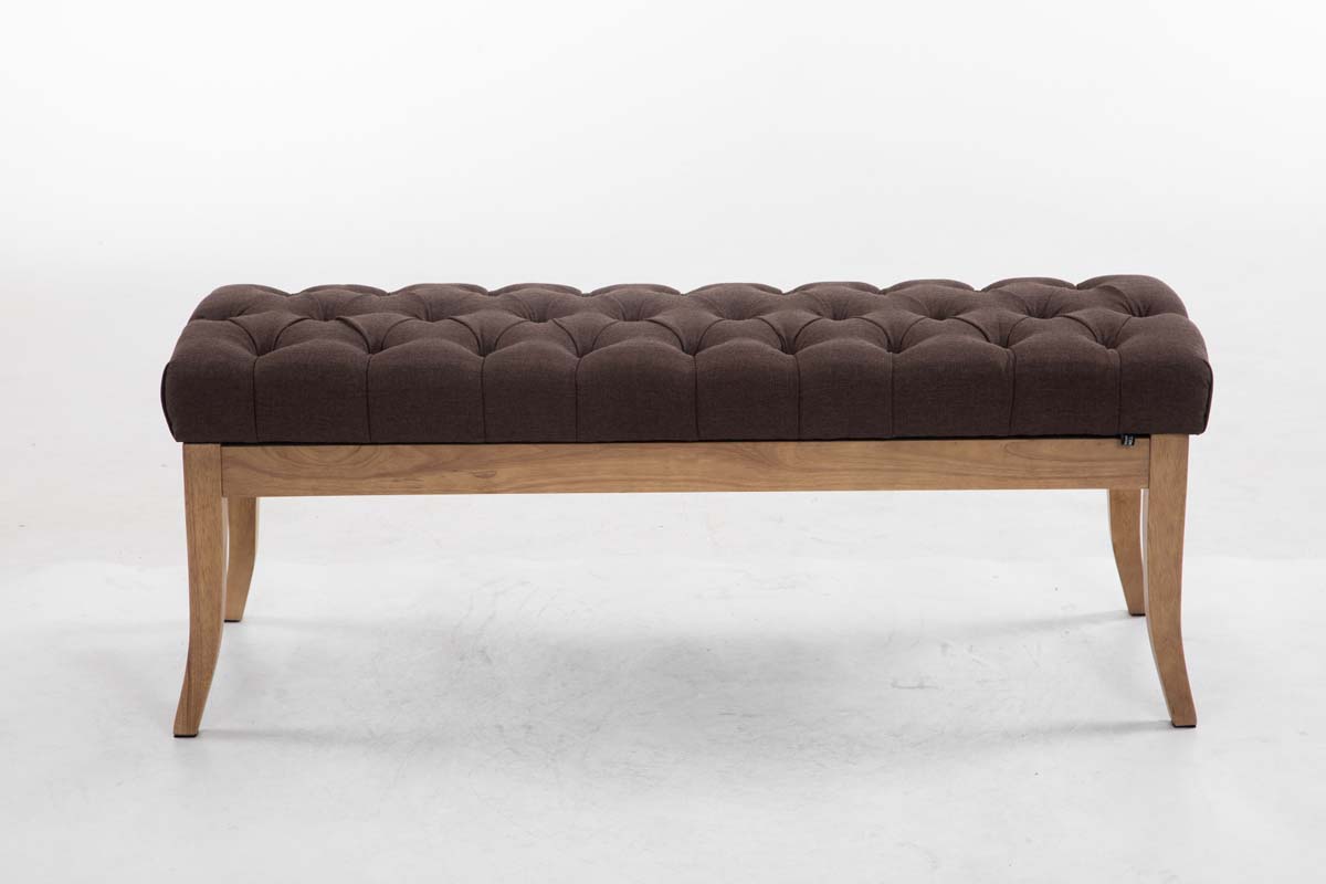Panca design RAMSES in legno chiaro antico tessuto