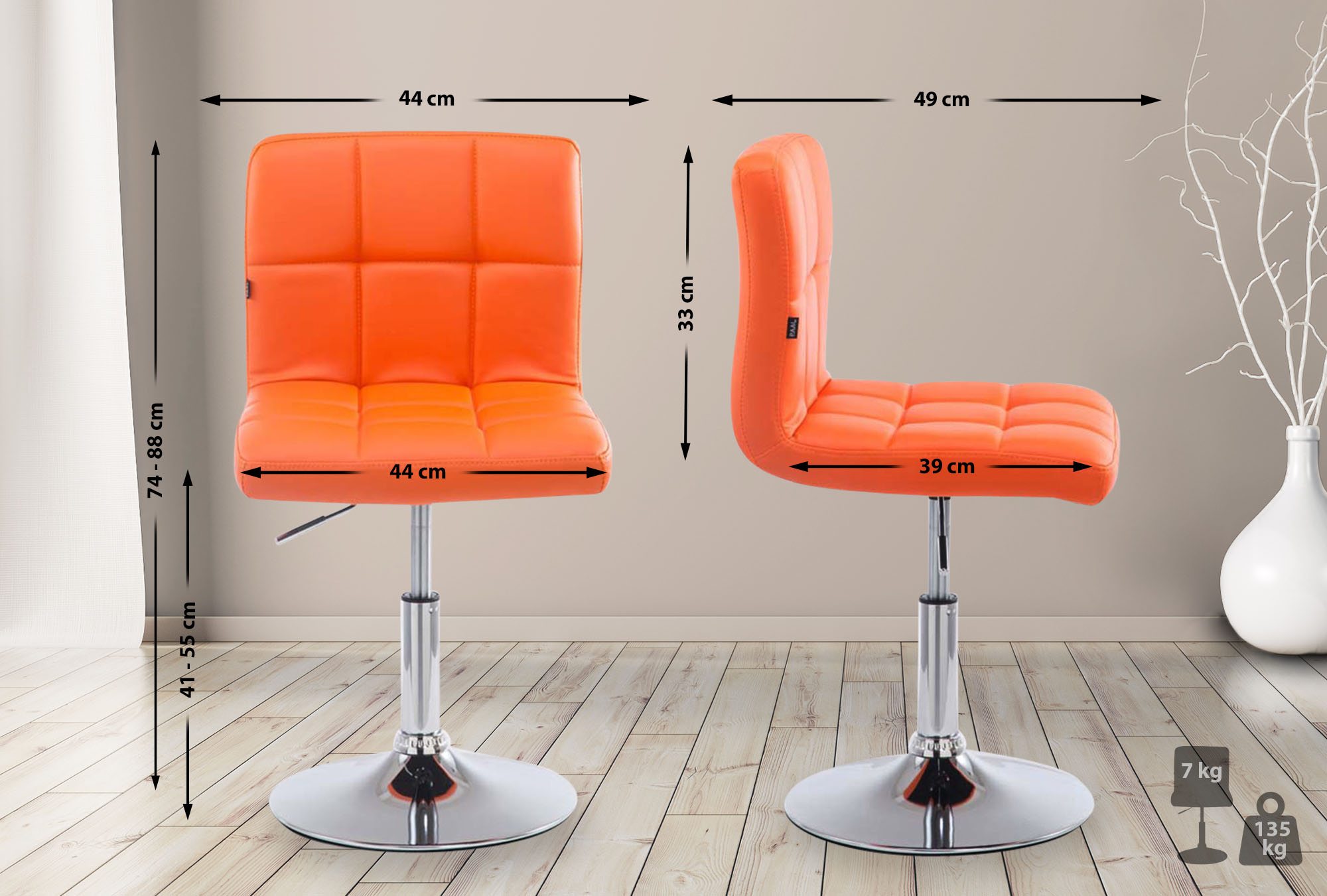 Sedia lounge Palma V2 in similpelle