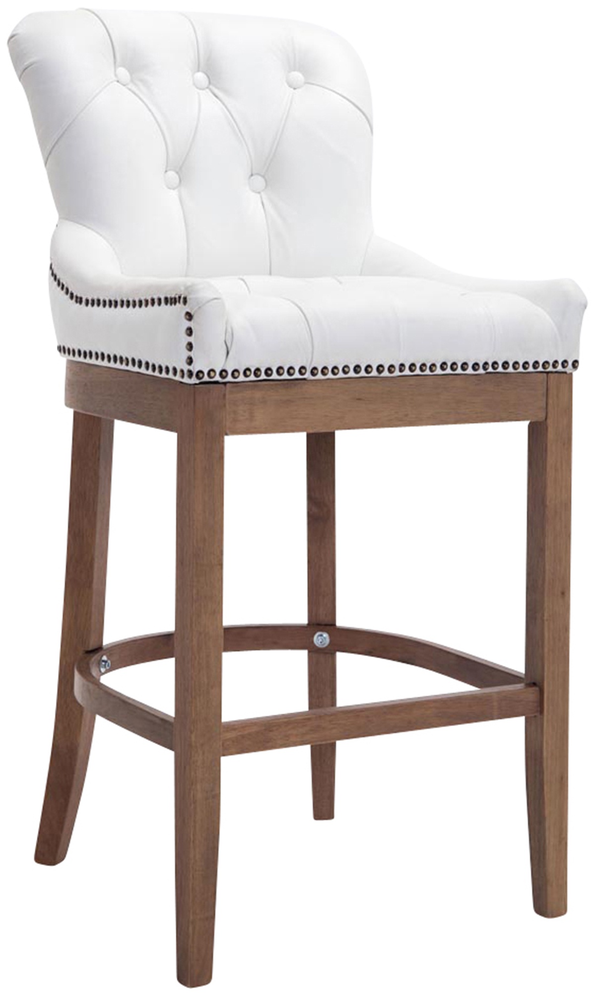 Sgabello Lakewood vera pelle antico-chiaro