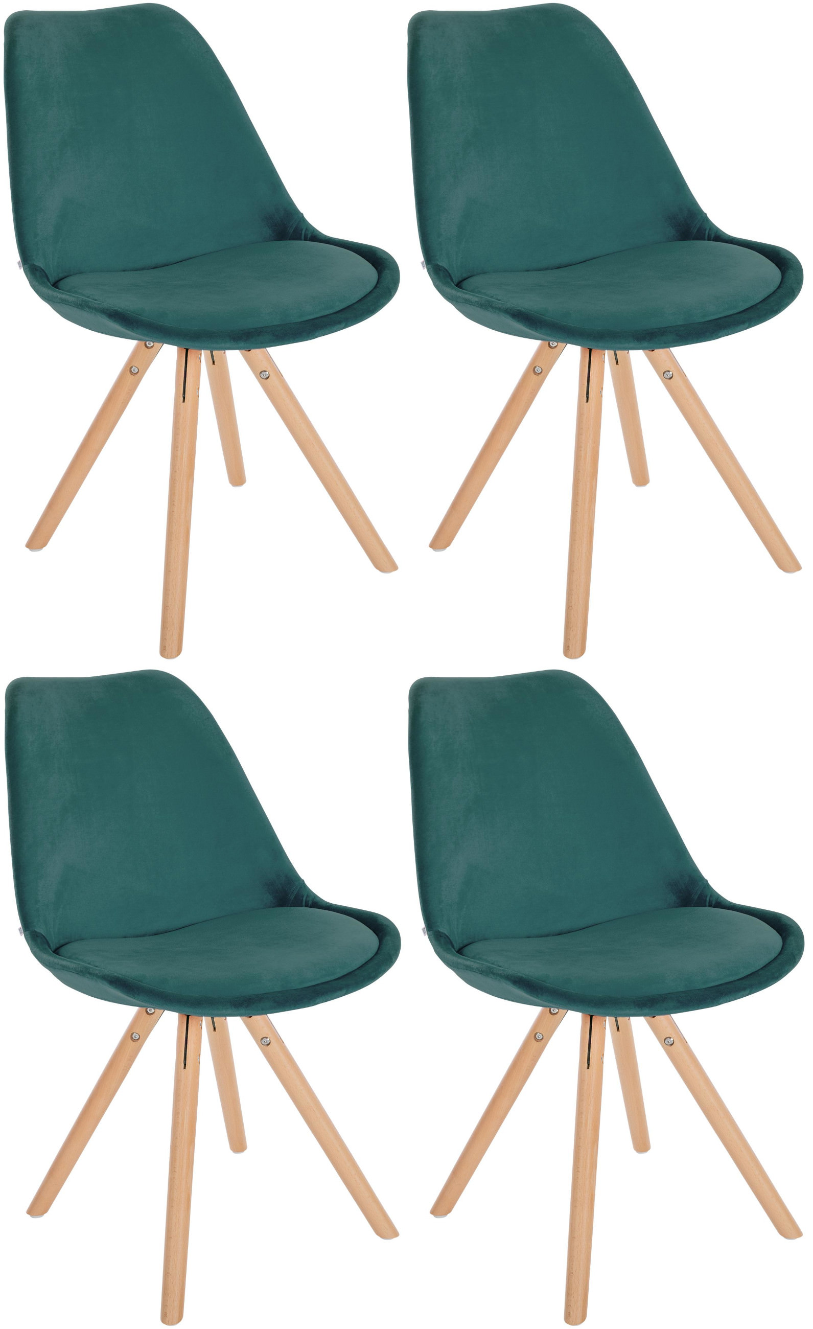 Set di 4 sedie Sofia Velvet