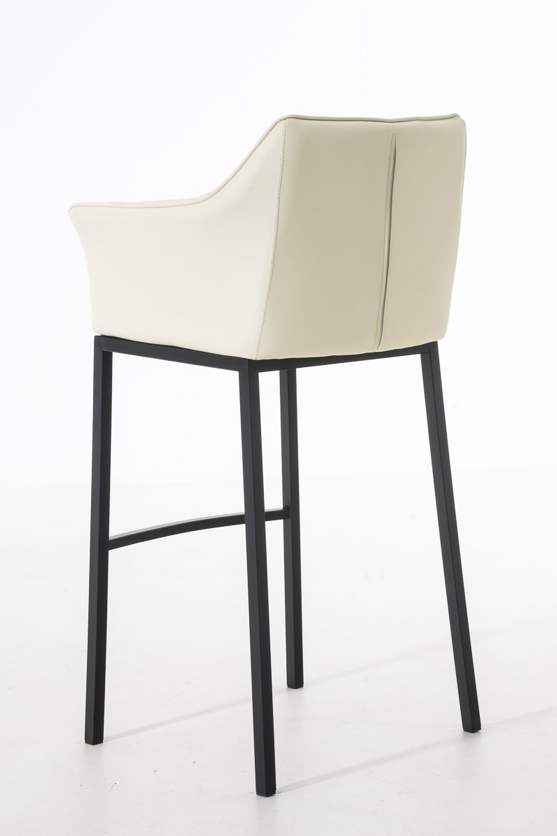 Sgabello da Bar Damaso in Similpelle con Base a Quattro Gambe