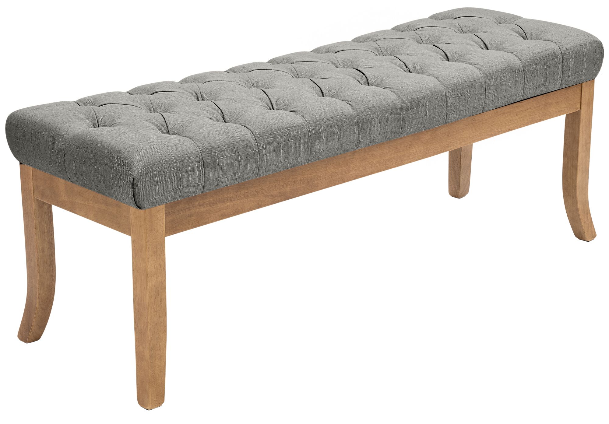 Panca design RAMSES in legno chiaro antico tessuto
