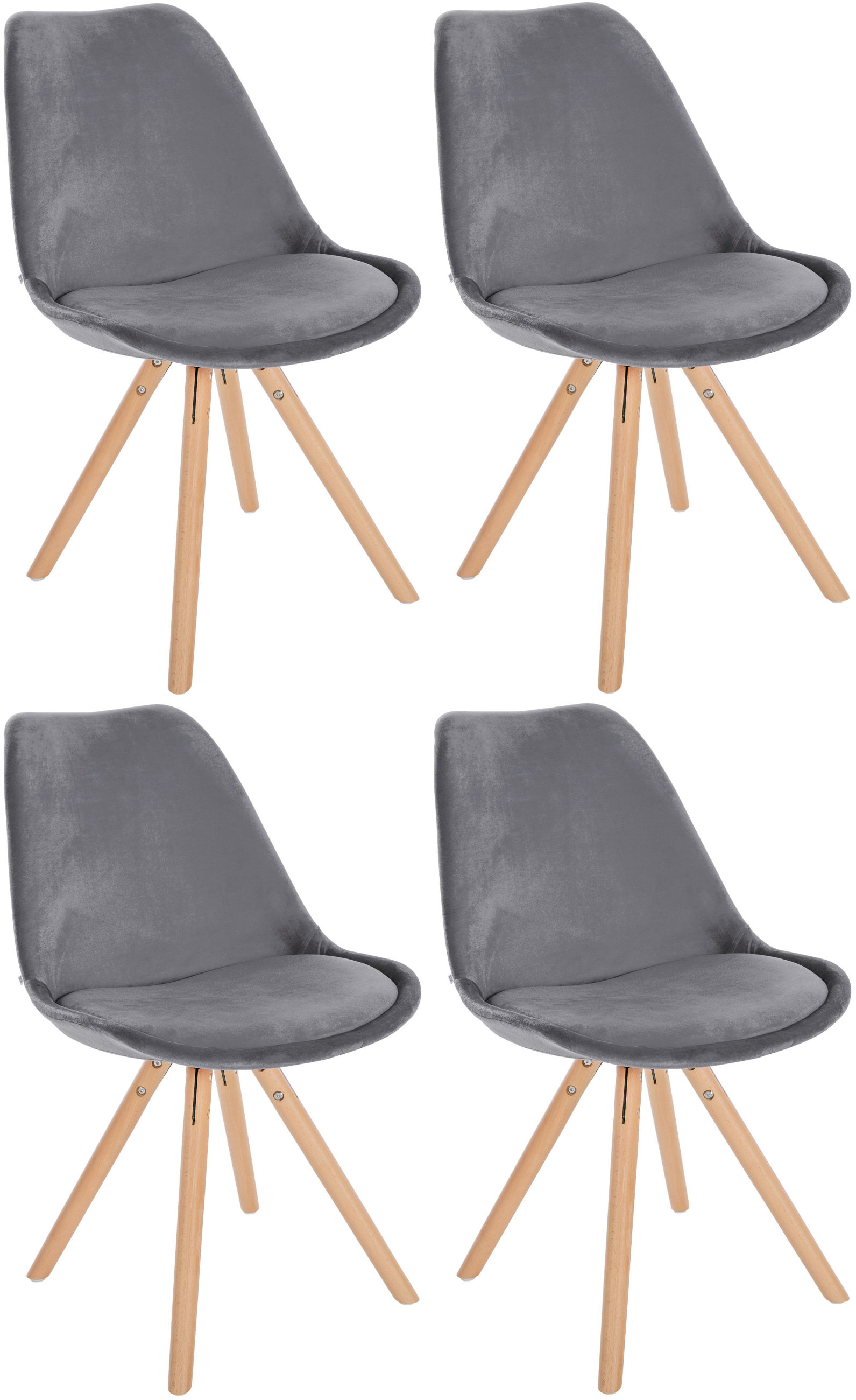 Set di 4 sedie Sofia Velvet