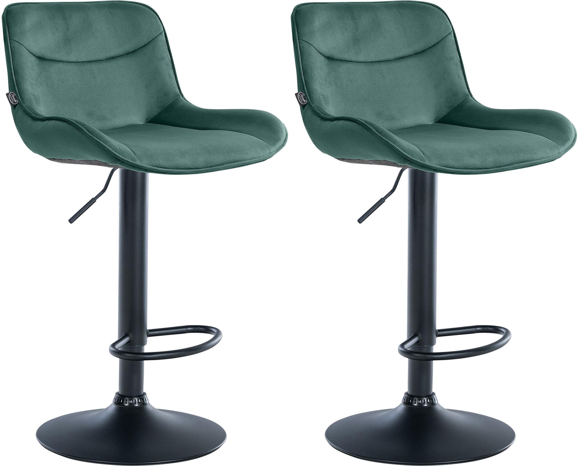 Set di 2 sgabelli da bar Vonore in velluto