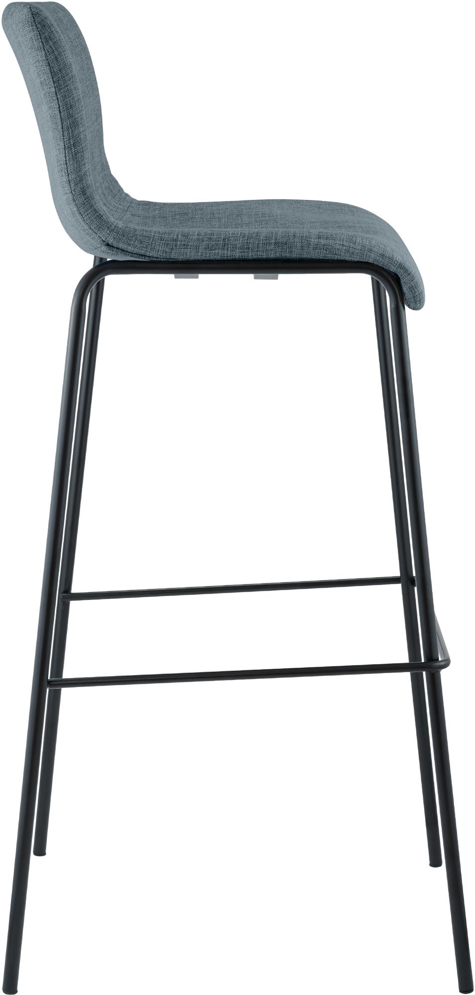 Sgabello da bar Hover in tessuto con base a quattro gambe