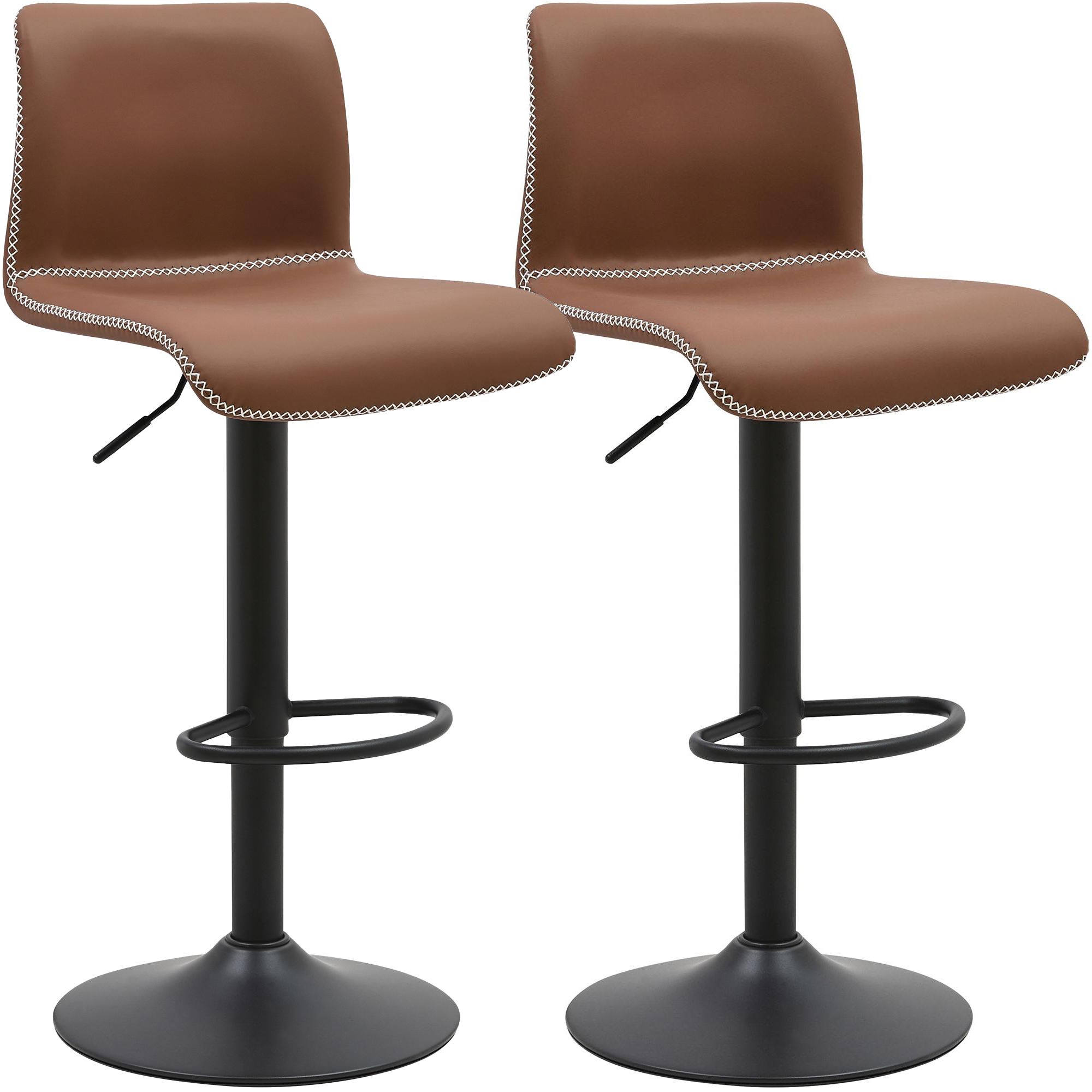 Set di 2 sgabelli da bar Henchy in ecopelle