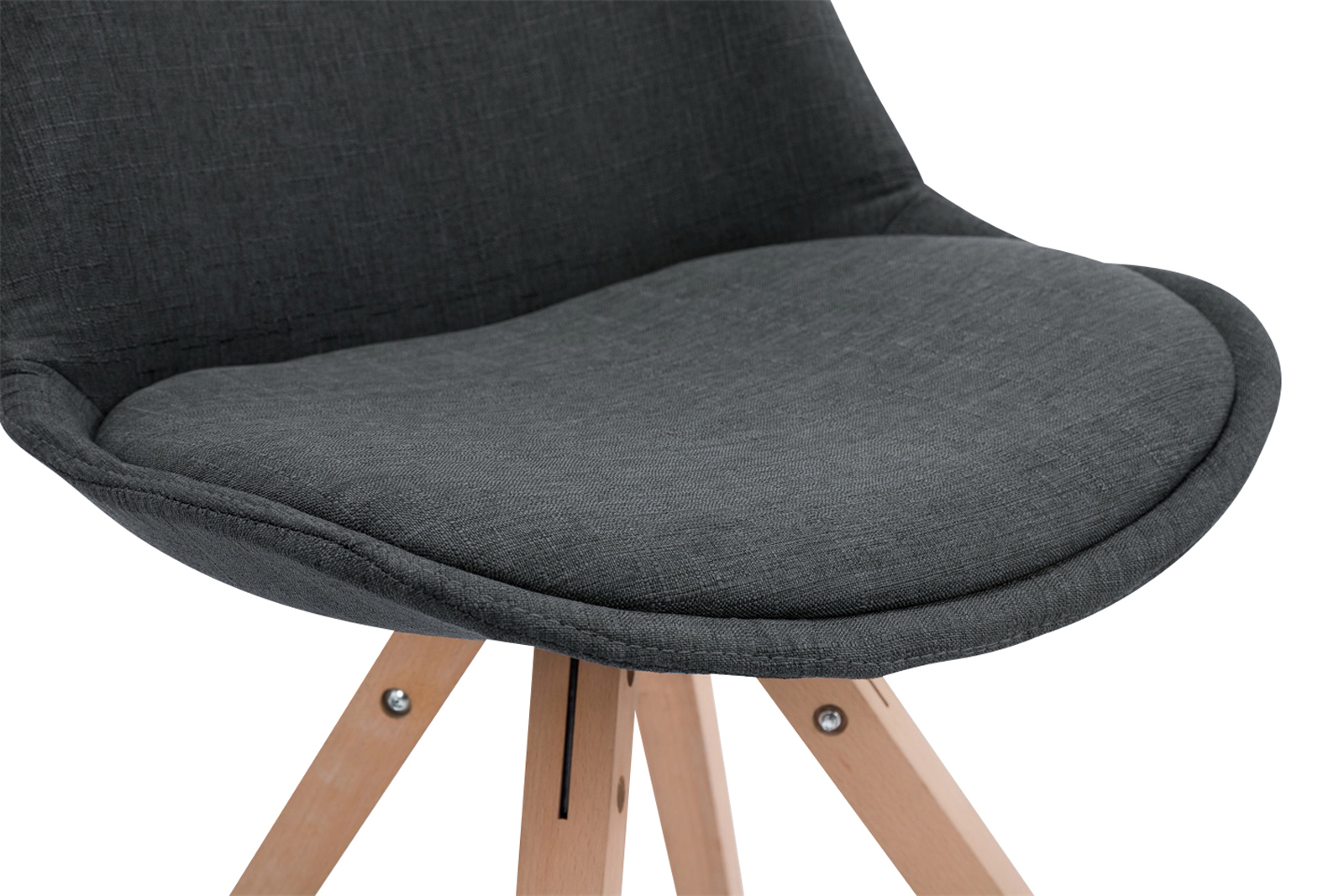 Set di 4 sedie per visitatori Toulouse Fabric Square