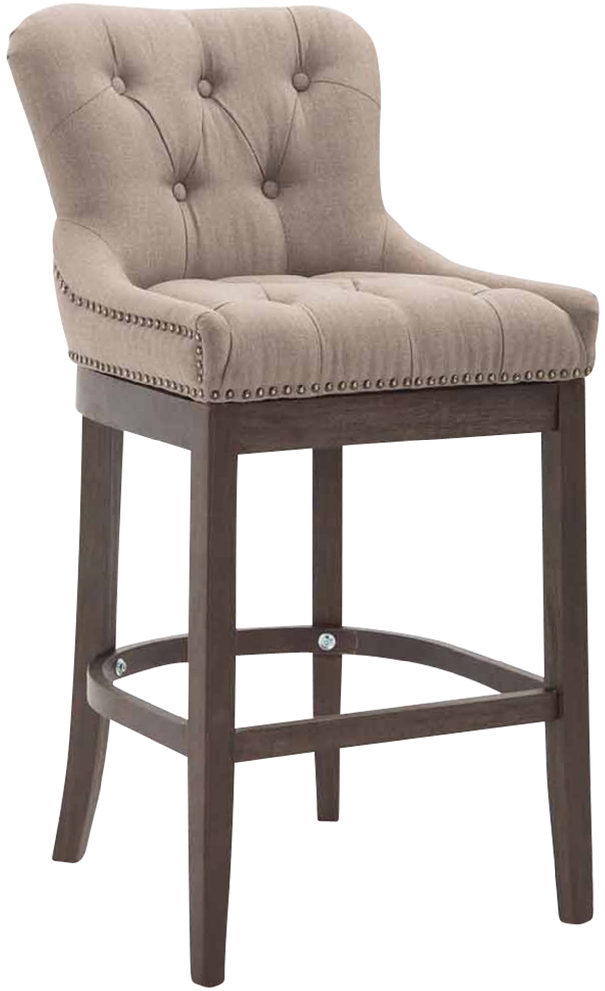 Sgabello Lakewood stoffa antico-scuro
