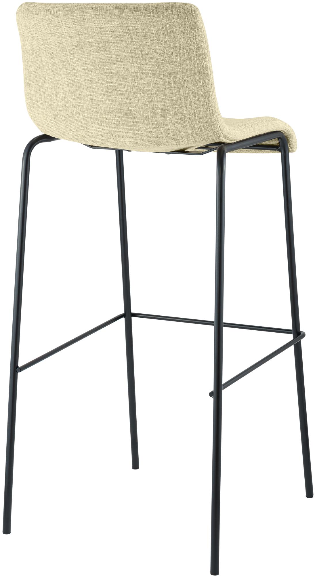 Sgabello da bar Hover in tessuto con base a quattro gambe