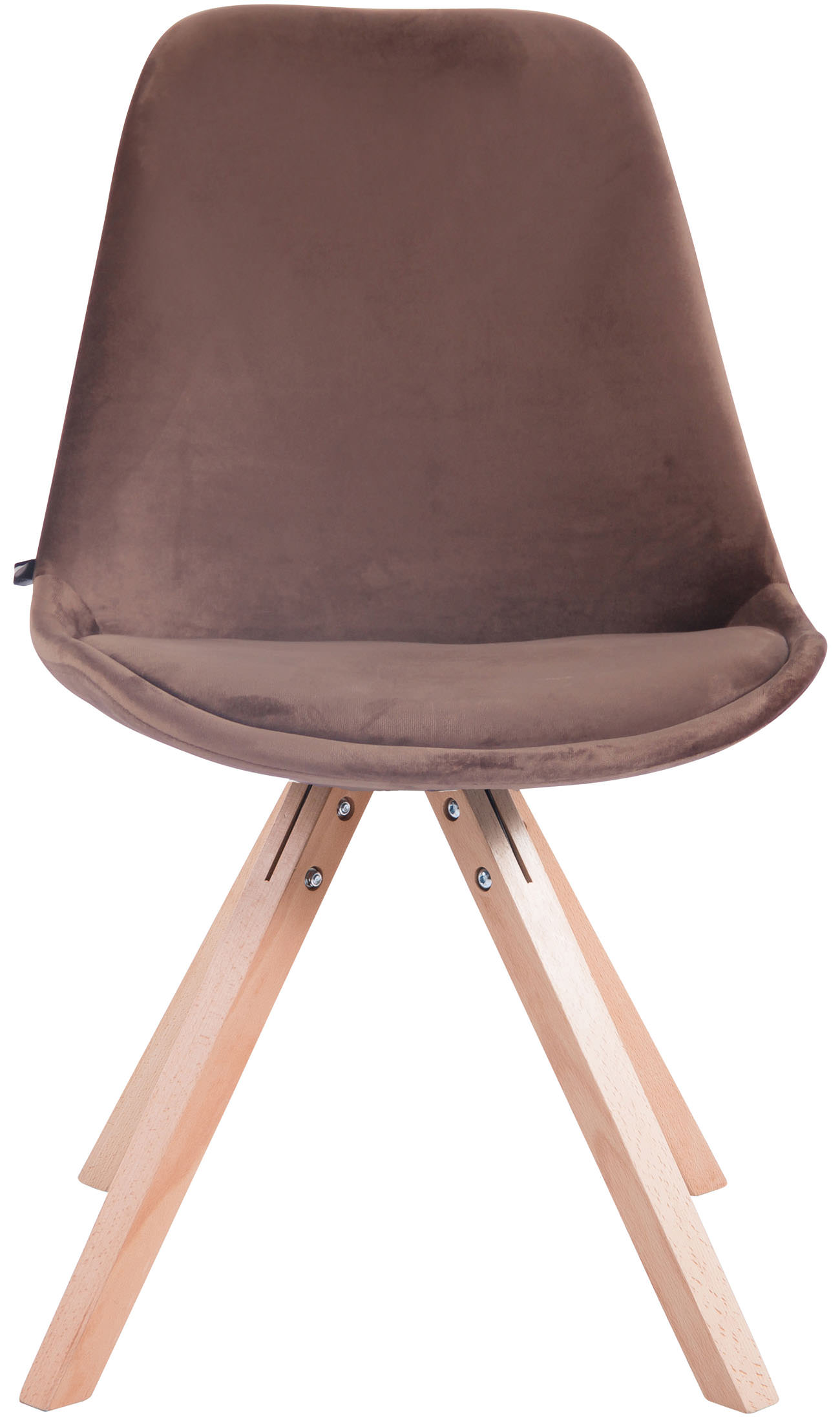 Sedia Toulouse in velluto gambe quadrate