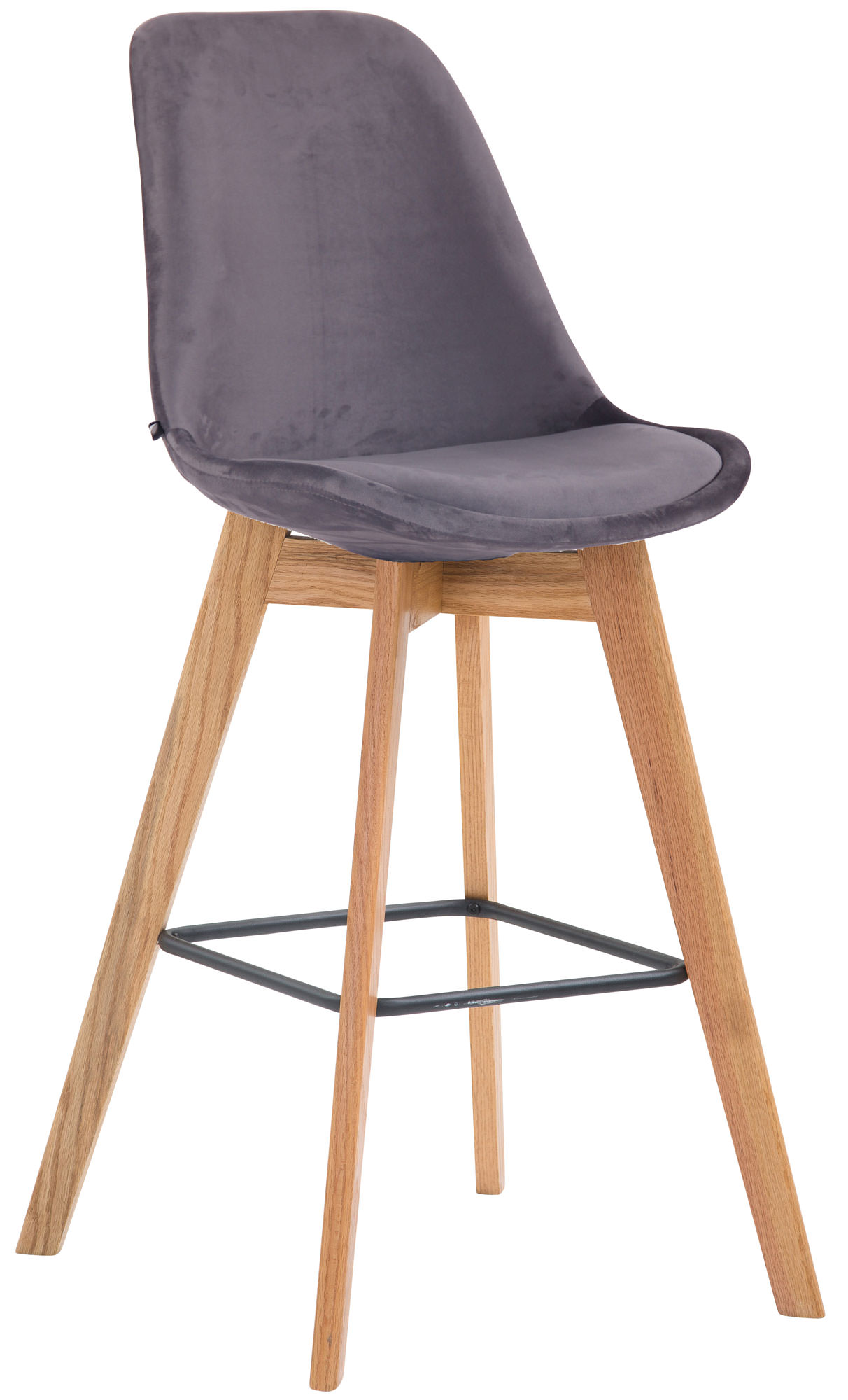 Sgabello Alto Scandinavo Metz In Velluto