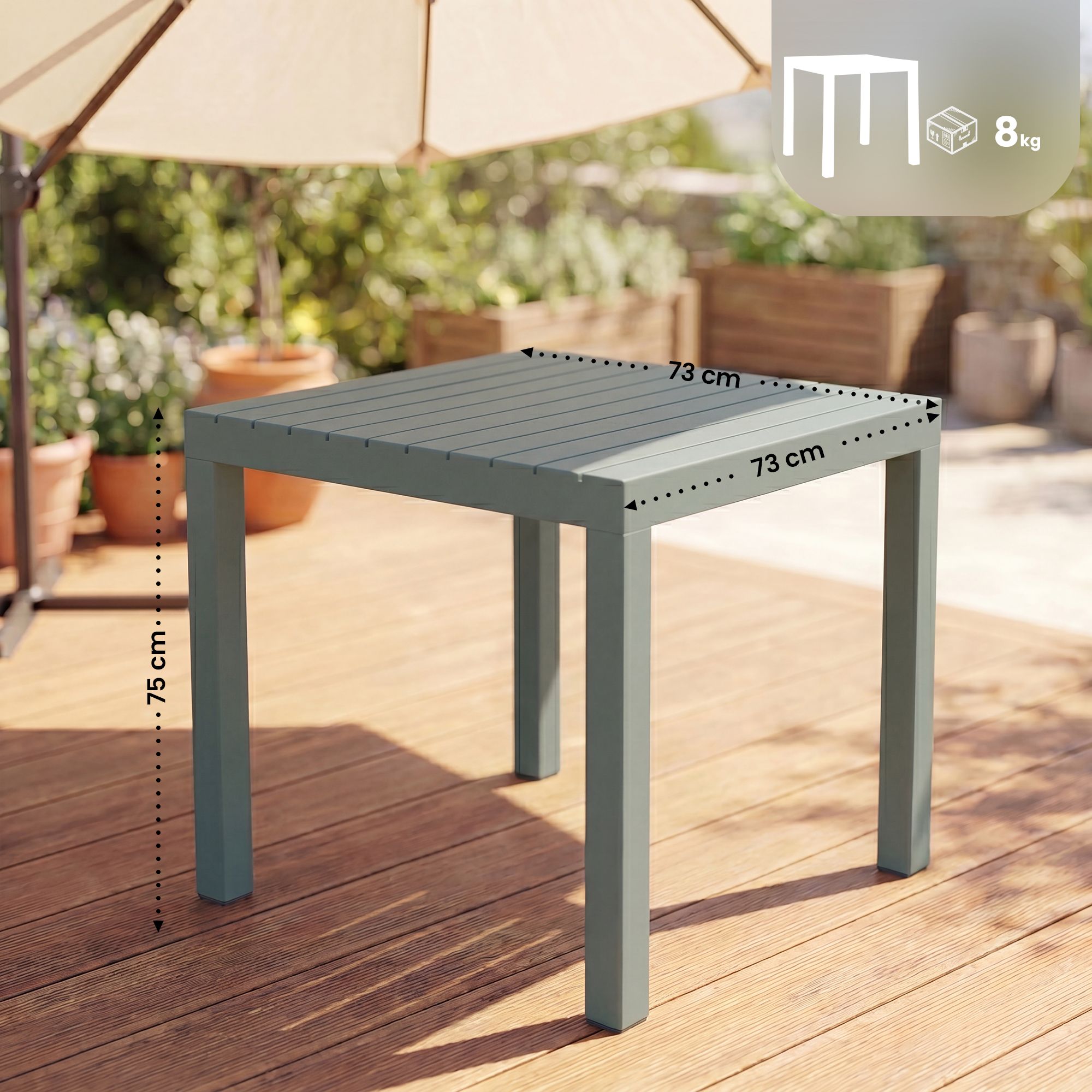 Tavolo da giardino Kato 73 x 73 cm