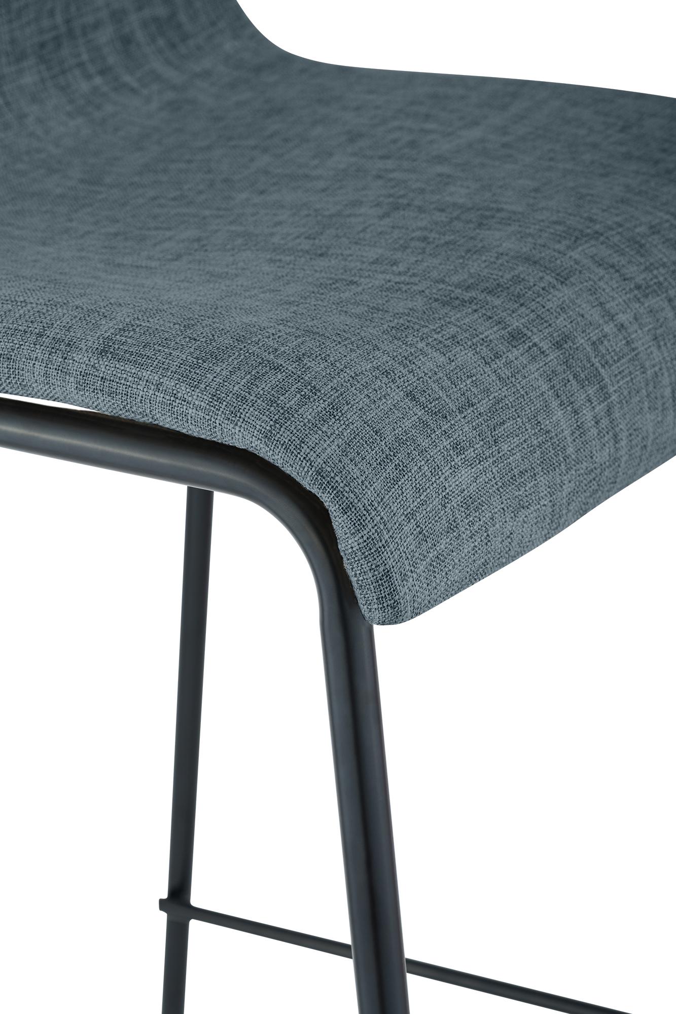 Sgabello da bar Hover in tessuto con base a quattro gambe