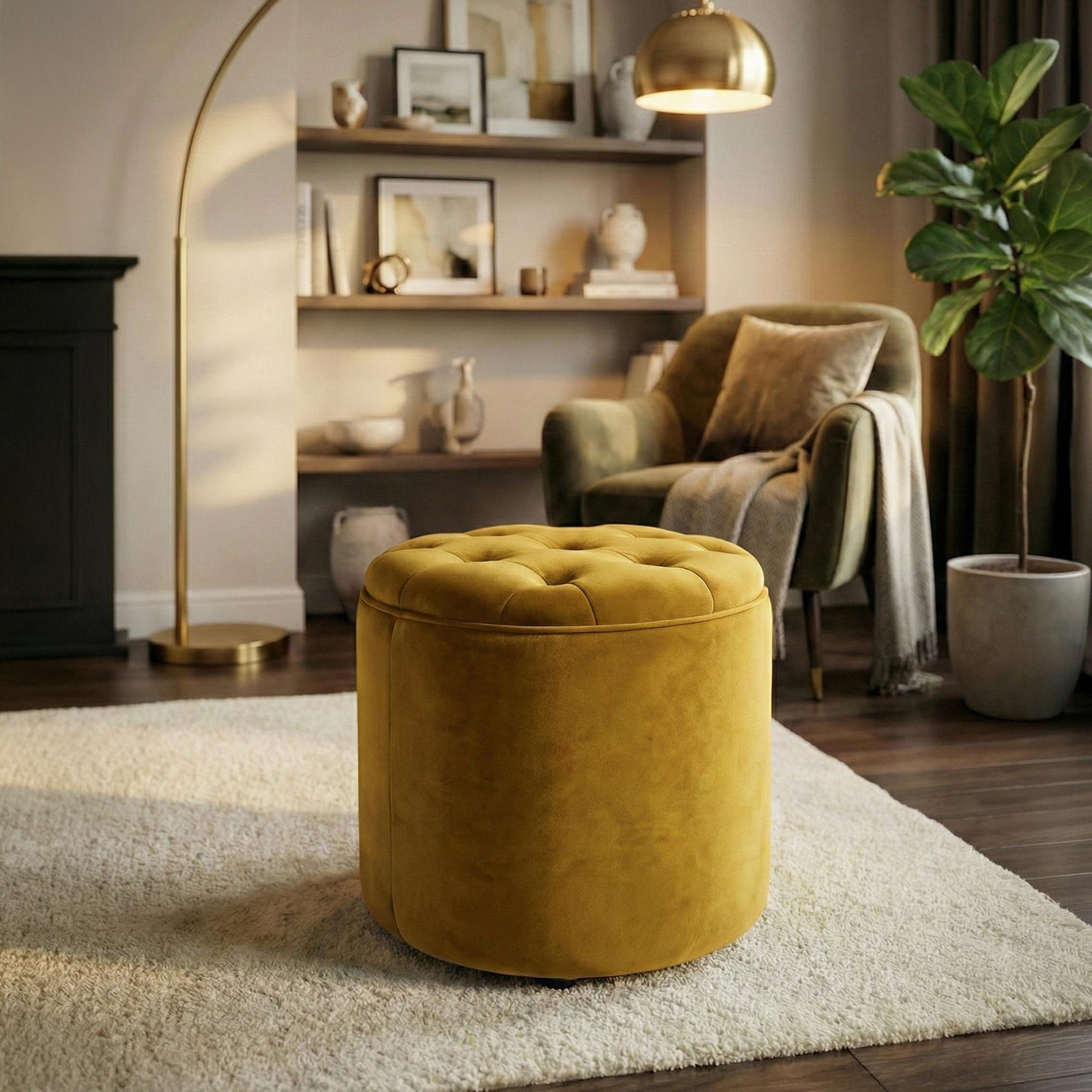 Pouf Pantin in velluto