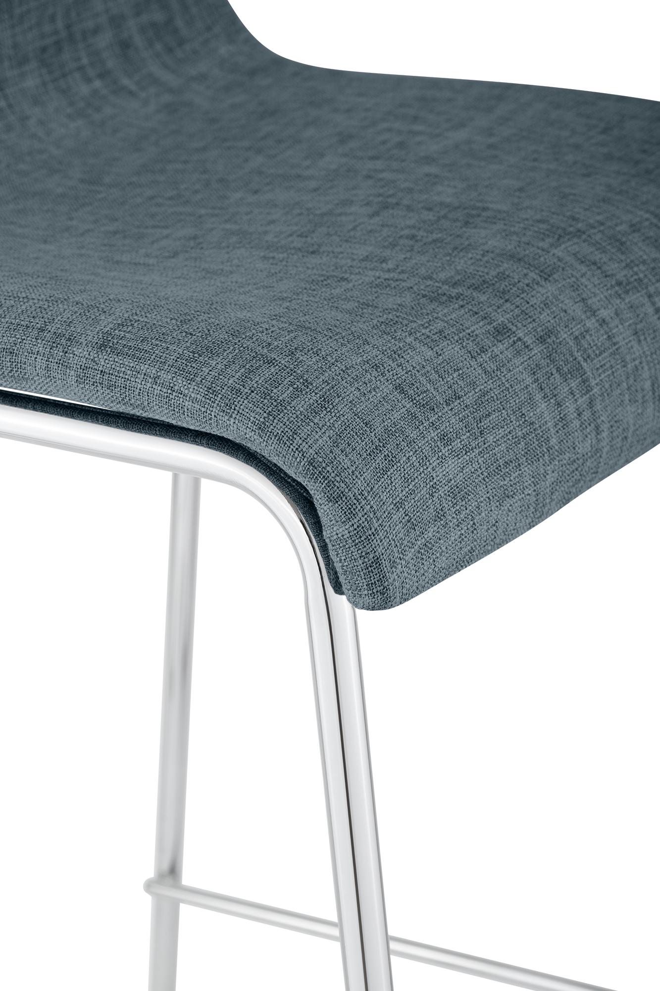 Set da 2 sgabelli da bar Hover in tessuto con base a 4 gambe