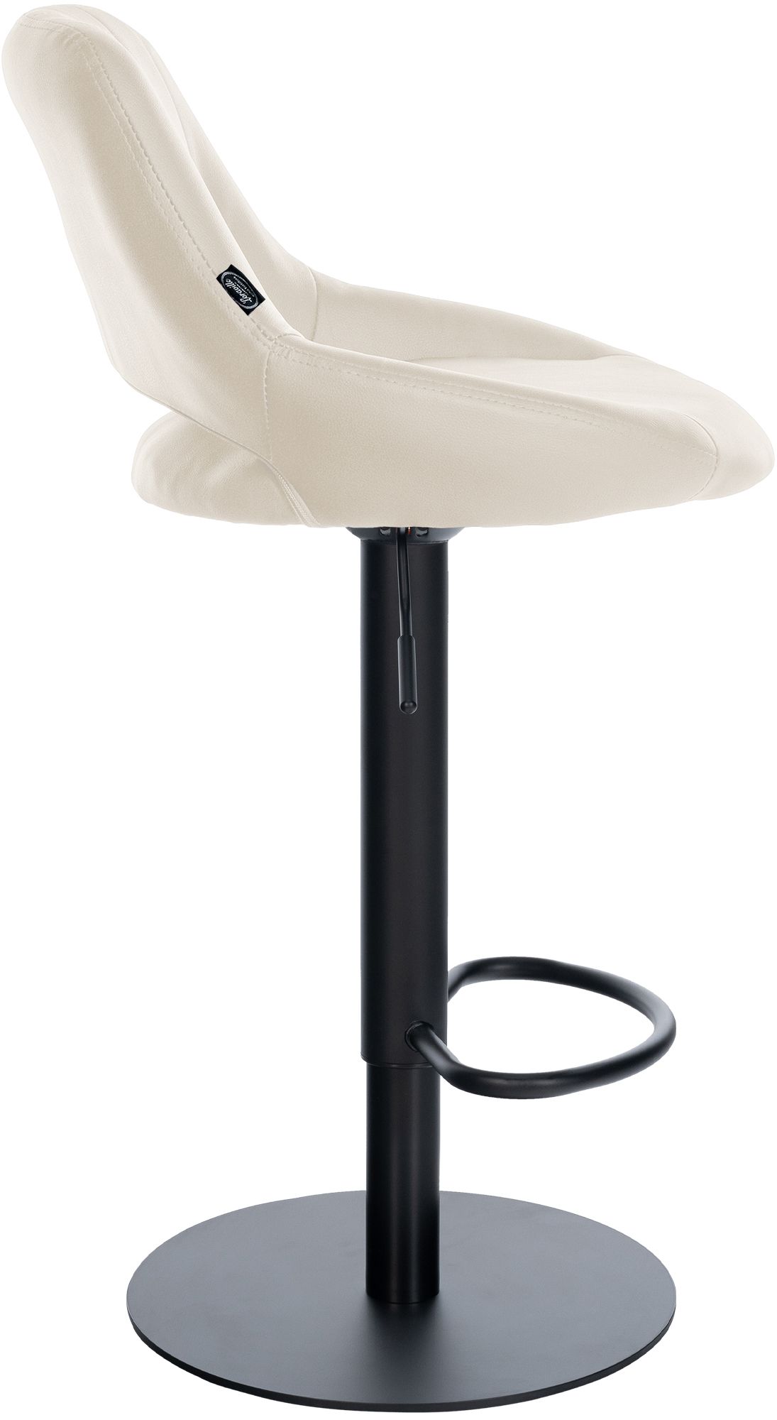 Sgabello da bar Milet nero con base extra pesante