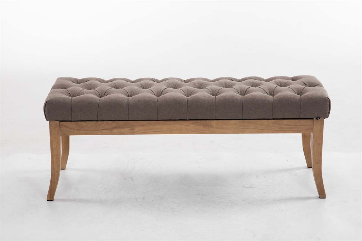 Panca design RAMSES in legno chiaro antico tessuto