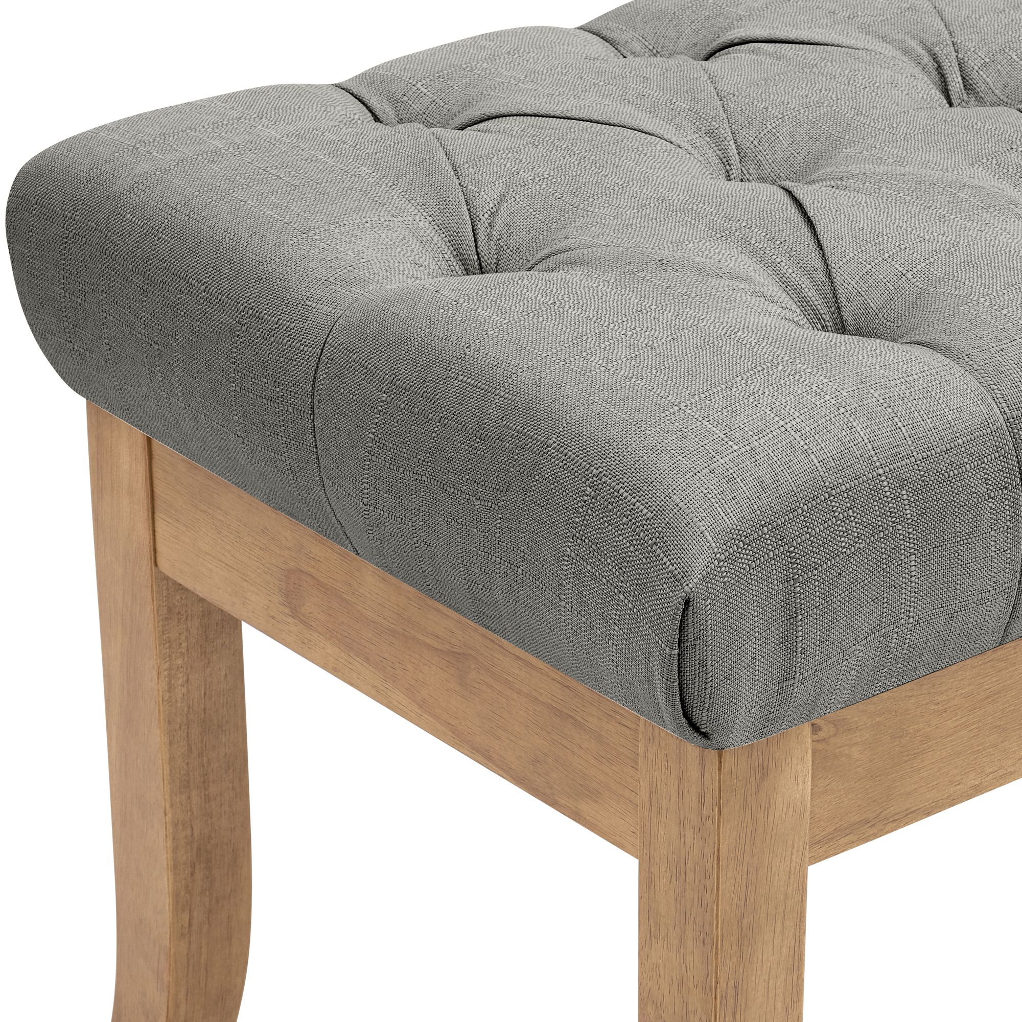 Panca design RAMSES in legno chiaro antico tessuto