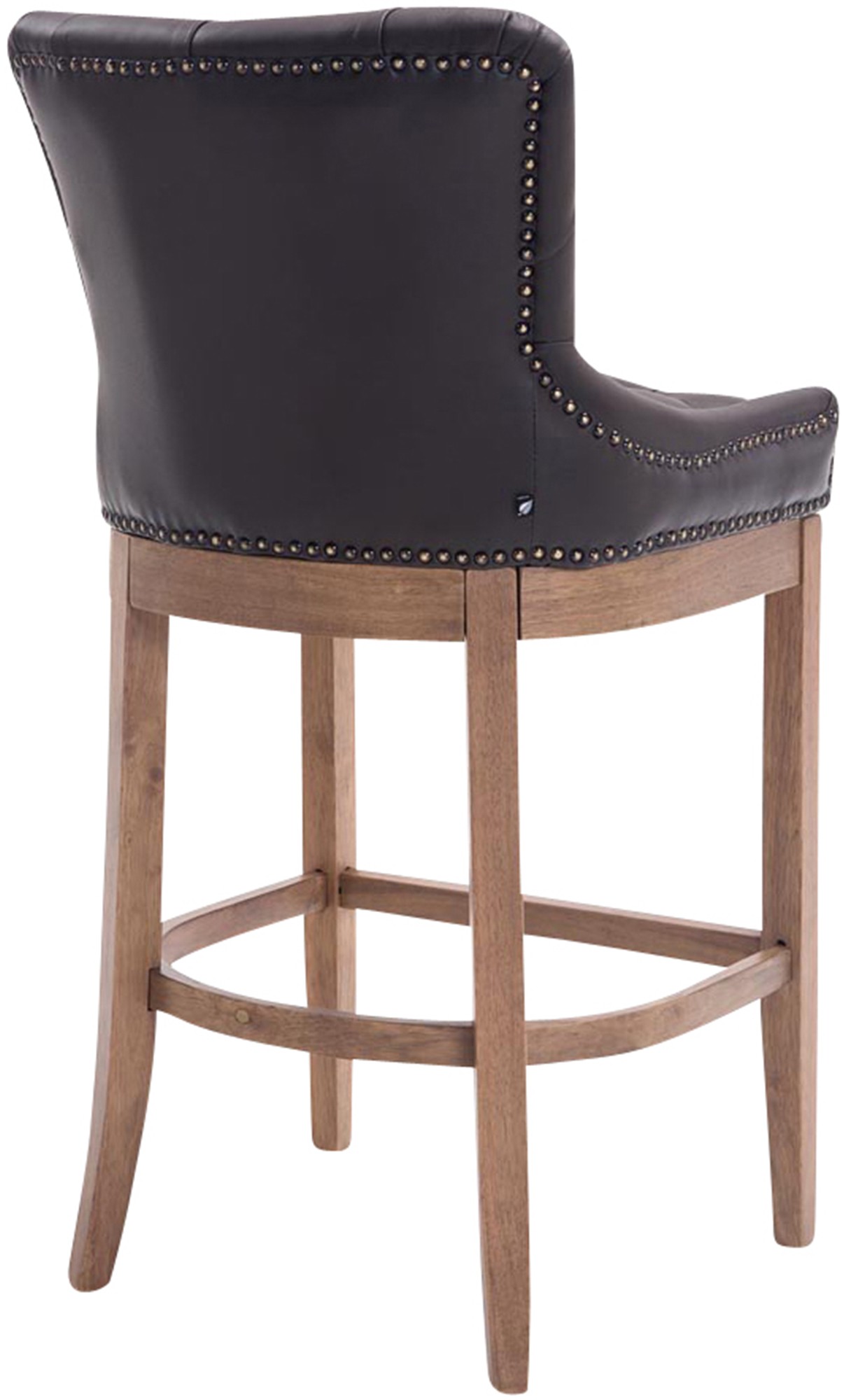 Sgabello Lakewood vera pelle antico-chiaro
